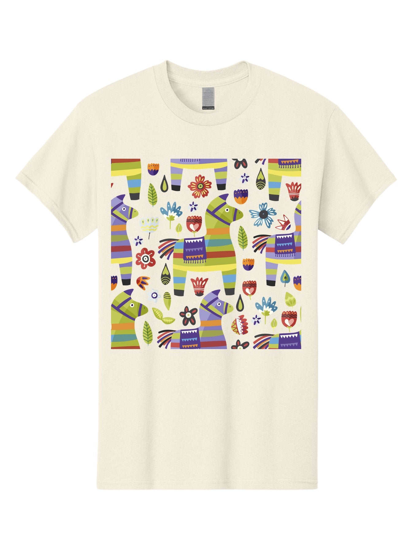 Colorful-Pattern Men'S Graphic Tee, 100% Cotton, Comfortable Casual Summer Wear, Machine Washable, Colorful Fish Pattern, Vibrant Flowers, Playful Design, Striped Elements, Whimsical Shapes, Abstract Art -  Aaa241 23