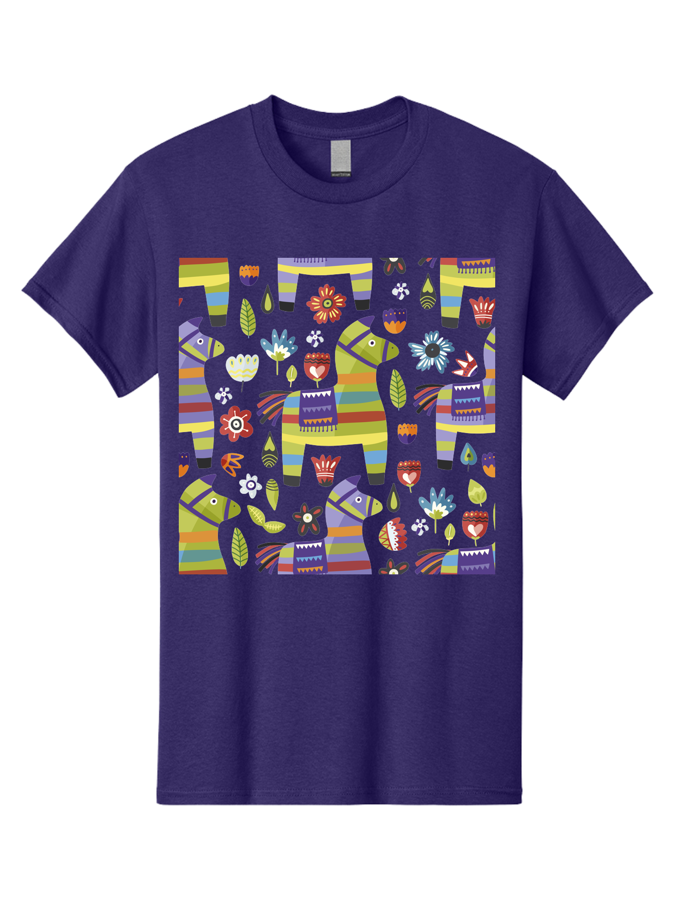 Colorful-Pattern Men'S Graphic Tee, 100% Cotton, Comfortable Casual Summer Wear, Machine Washable, Colorful Fish Pattern, Vibrant Flowers, Playful Design, Striped Elements, Whimsical Shapes, Abstract Art -  Aaa241 15