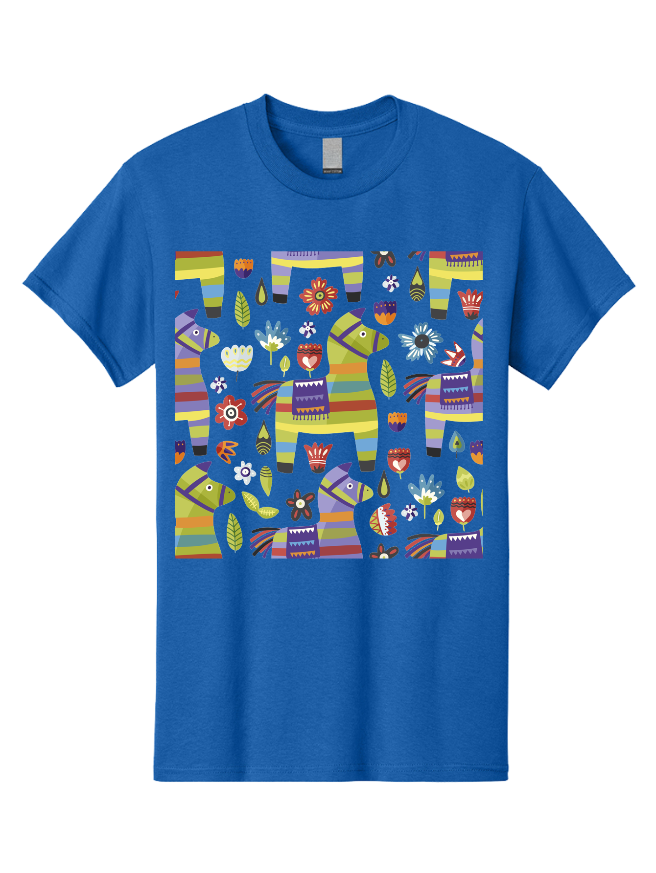 Colorful-Pattern Men'S Graphic Tee, 100% Cotton, Comfortable Casual Summer Wear, Machine Washable, Colorful Fish Pattern, Vibrant Flowers, Playful Design, Striped Elements, Whimsical Shapes, Abstract Art -  Aaa241