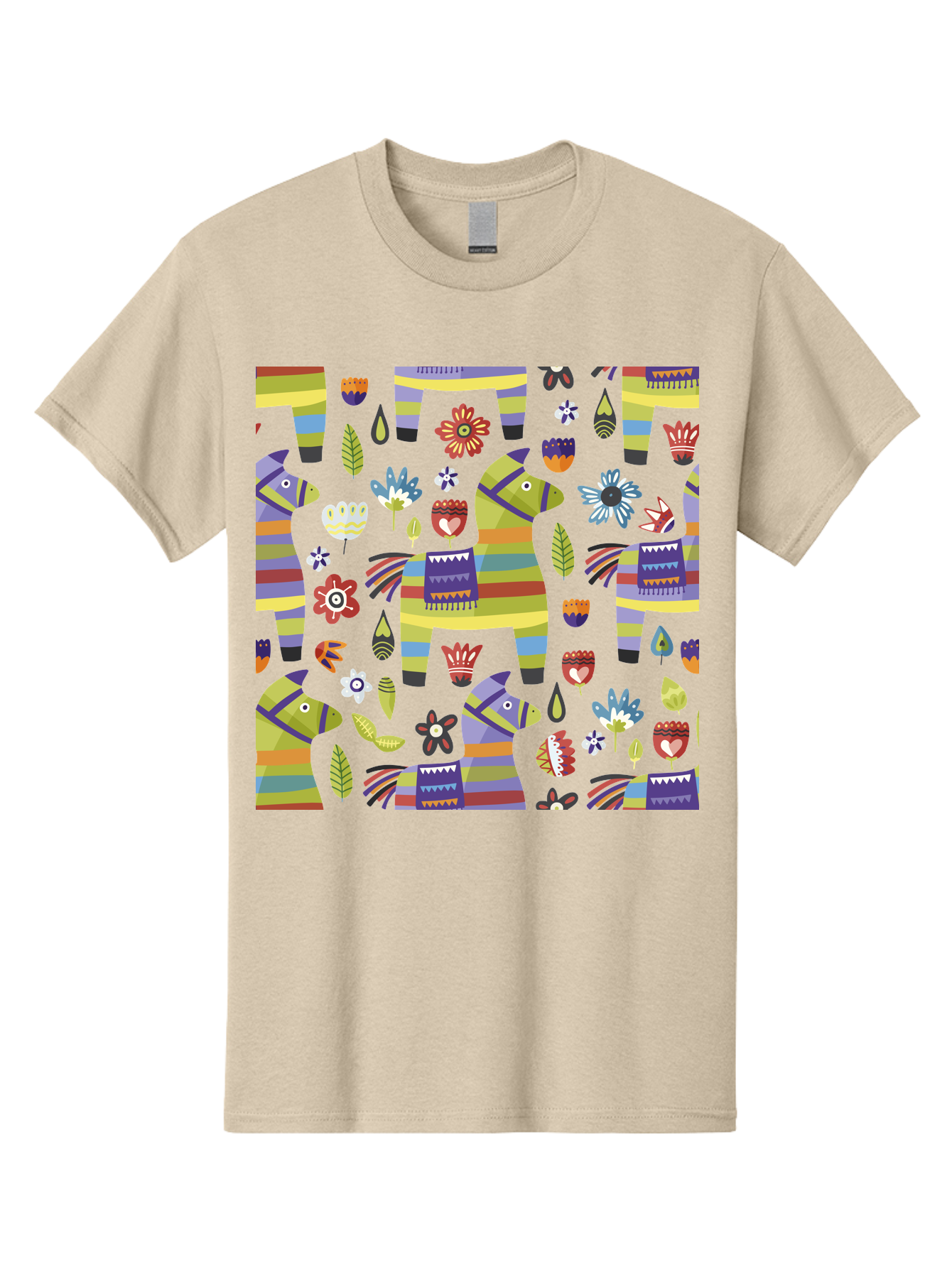 Colorful-Pattern Men'S Graphic Tee, 100% Cotton, Comfortable Casual Summer Wear, Machine Washable, Colorful Fish Pattern, Vibrant Flowers, Playful Design, Striped Elements, Whimsical Shapes, Abstract Art -  Aaa241 21