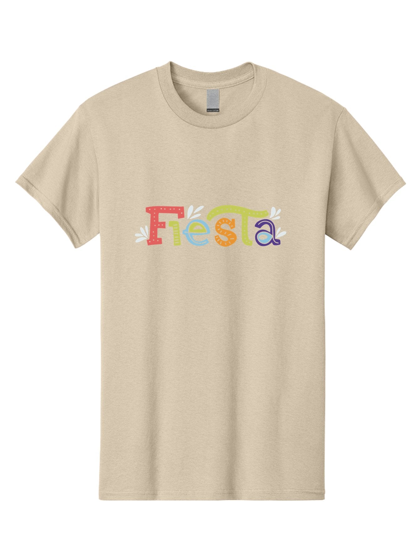 Fiesta-1 Men'S Graphic Tee, 100% Cotton, Comfortable Casual Summer Wear, Machine Washable, Vibrant Lettering, Colorful Text, Fiesta Theme, Festive Design, Celebration Graphics, Party Decoration, Multicolored Font, Decorative Leaves -  Aaa243 9