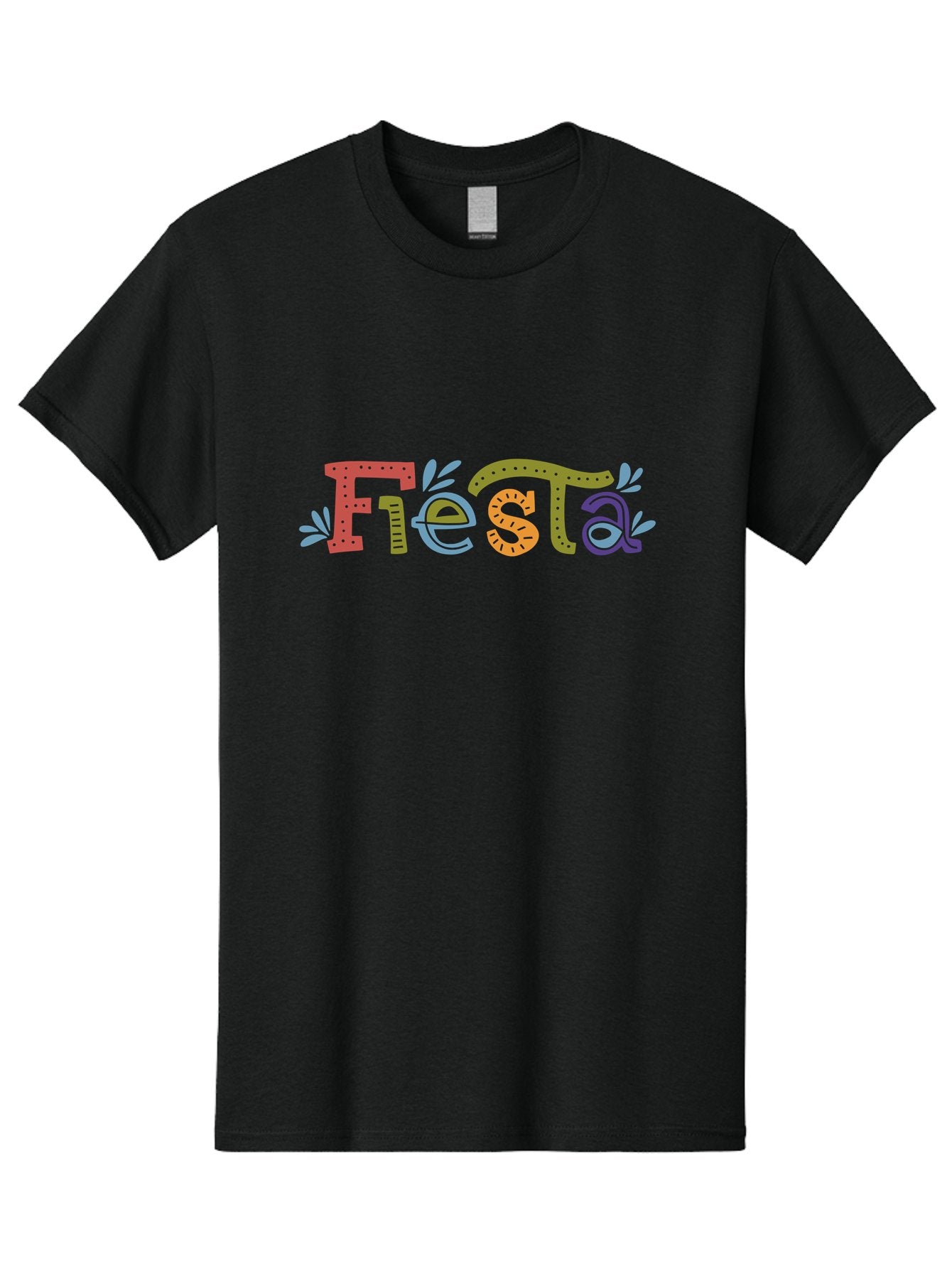 Fiesta-2 Men'S Graphic Tee, 100% Cotton, Comfortable Casual Summer Wear, Machine Washable, Fiesta, Colorful Text, Party Theme, Festive Atmosphere, Vibrant Colors, Celebratory Mood, Lively Graphics -  Aaa244 23