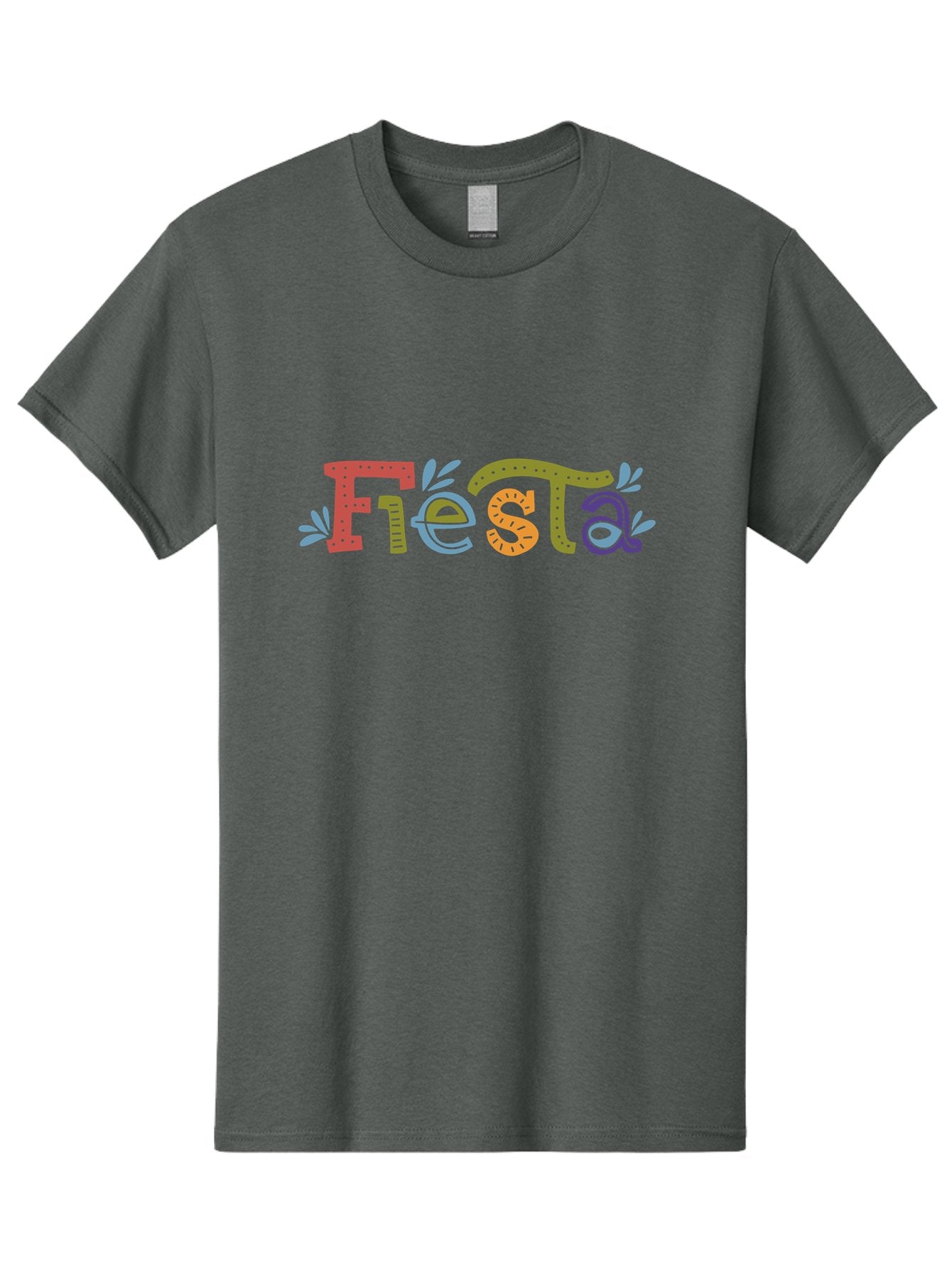Fiesta-2 Men'S Graphic Tee, 100% Cotton, Comfortable Casual Summer Wear, Machine Washable, Fiesta, Colorful Text, Party Theme, Festive Atmosphere, Vibrant Colors, Celebratory Mood, Lively Graphics -  Aaa244 3