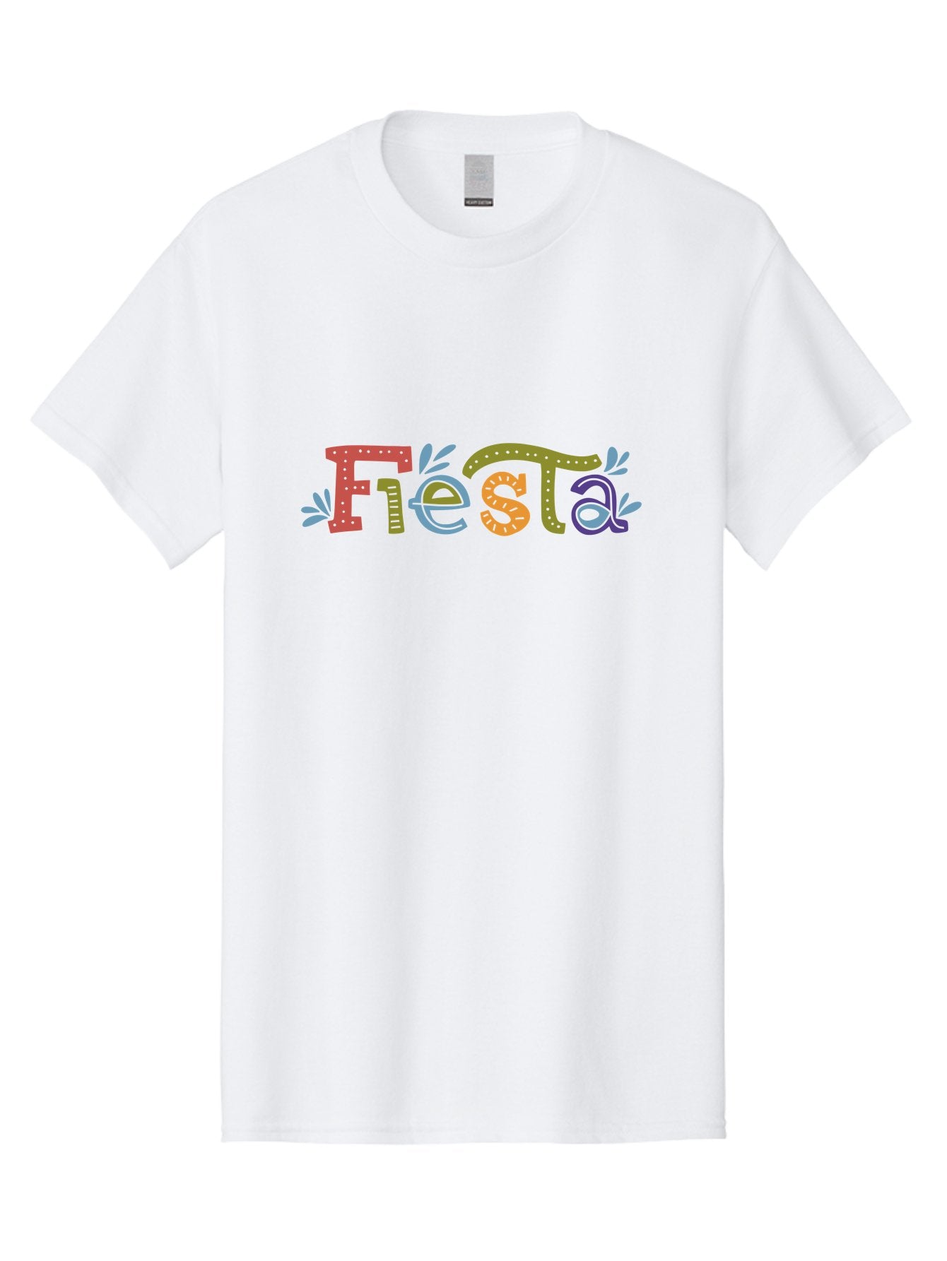 Fiesta-2 Men'S Graphic Tee, 100% Cotton, Comfortable Casual Summer Wear, Machine Washable, Fiesta, Colorful Text, Party Theme, Festive Atmosphere, Vibrant Colors, Celebratory Mood, Lively Graphics -  Aaa244