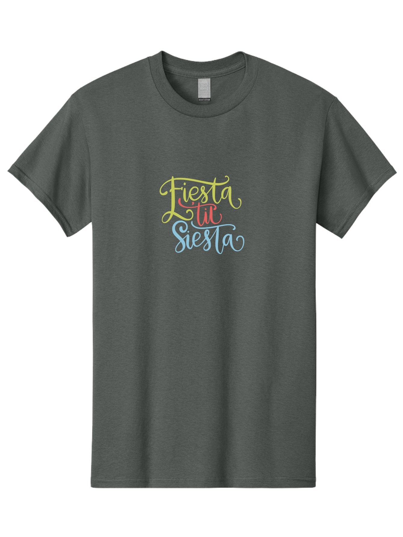 Fiesta-Til-Siesta Men'S Graphic Tee, 100% Cotton, Comfortable Casual Summer Wear, Machine Washable, Party Invitation, Festive Vibes, Celebration Graphics, Colorful Typography, Party Time, Fiesta Theme, Siesta Fun, Vibrant Colors, -  Aaa246 17