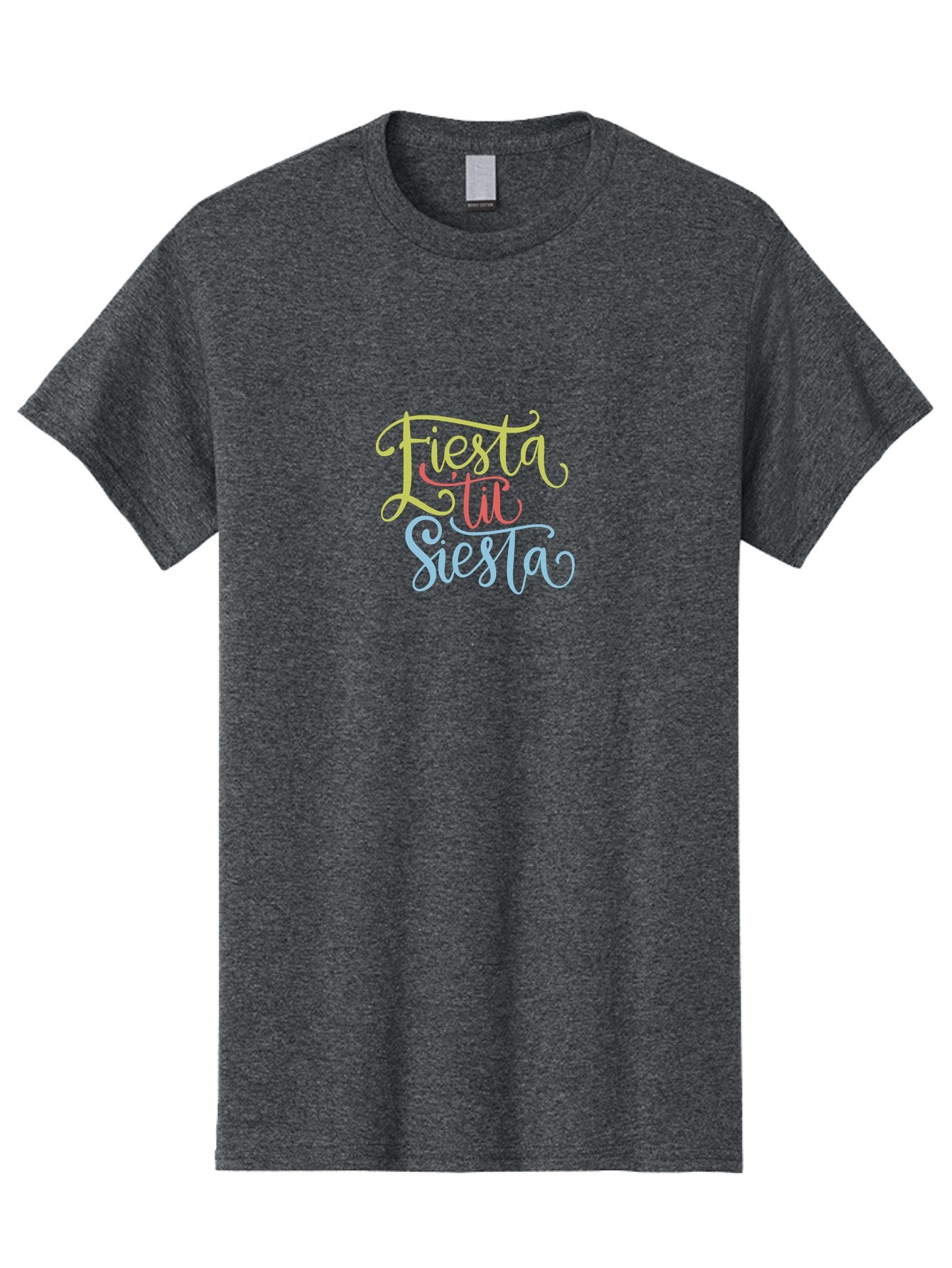 Fiesta-Til-Siesta Men'S Graphic Tee, 100% Cotton, Comfortable Casual Summer Wear, Machine Washable, Party Invitation, Festive Vibes, Celebration Graphics, Colorful Typography, Party Time, Fiesta Theme, Siesta Fun, Vibrant Colors, -  Aaa246 19