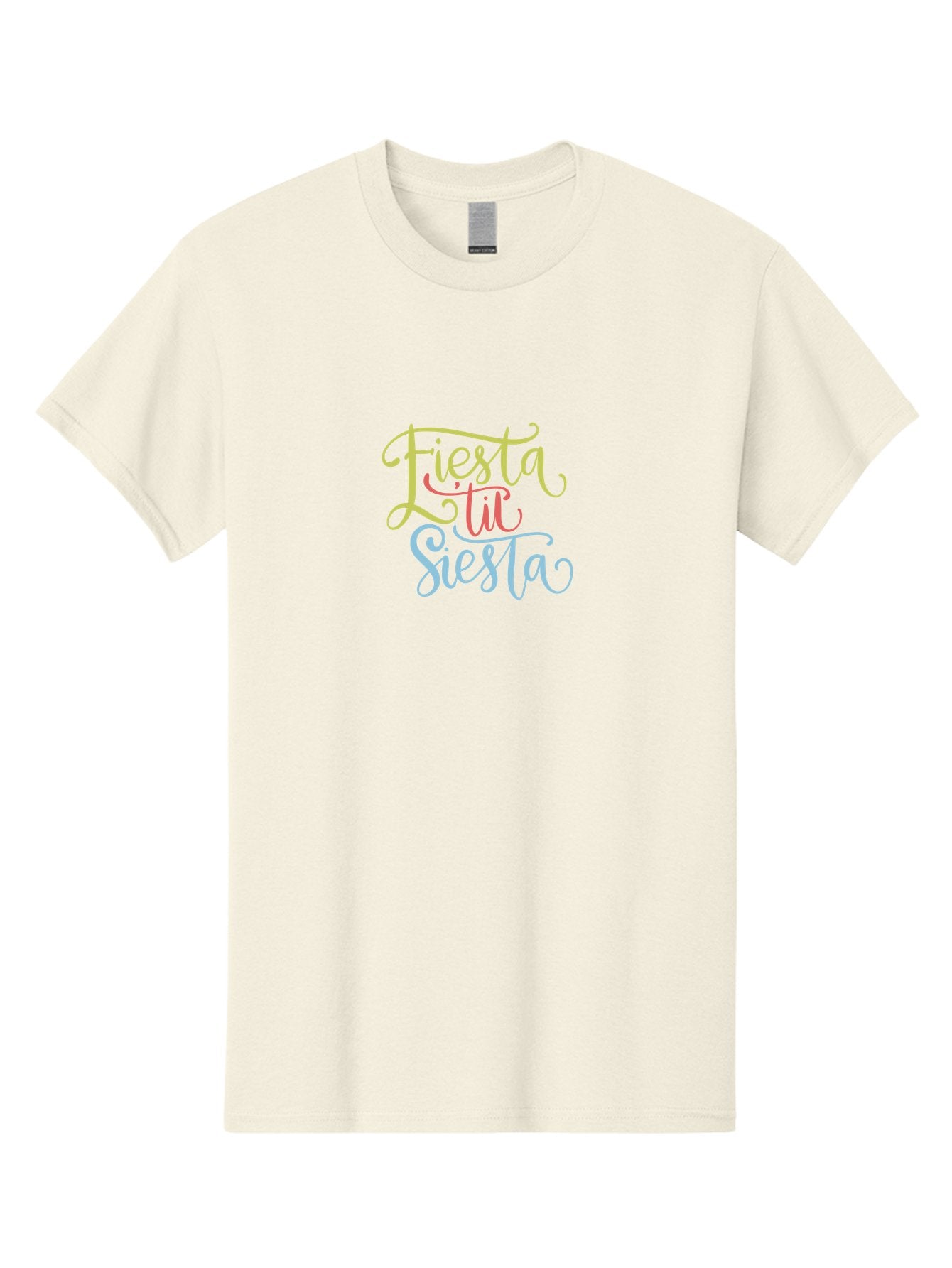 Fiesta-Til-Siesta Men'S Graphic Tee, 100% Cotton, Comfortable Casual Summer Wear, Machine Washable, Party Invitation, Festive Vibes, Celebration Graphics, Colorful Typography, Party Time, Fiesta Theme, Siesta Fun, Vibrant Colors, -  Aaa246
