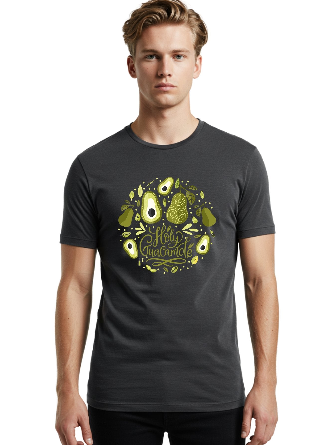 Hello-Avocado Men'S Graphic Tee, 100% Cotton, Comfortable Casual Summer Wear, Machine Washable, Avocado Illustrations, Guacamole Recipe, Healthy Eating, Vegan Lifestyle, Organic Produce, Foodie Culture, Fresh Ingredients, Culinary Delights -  Aaa250 4
