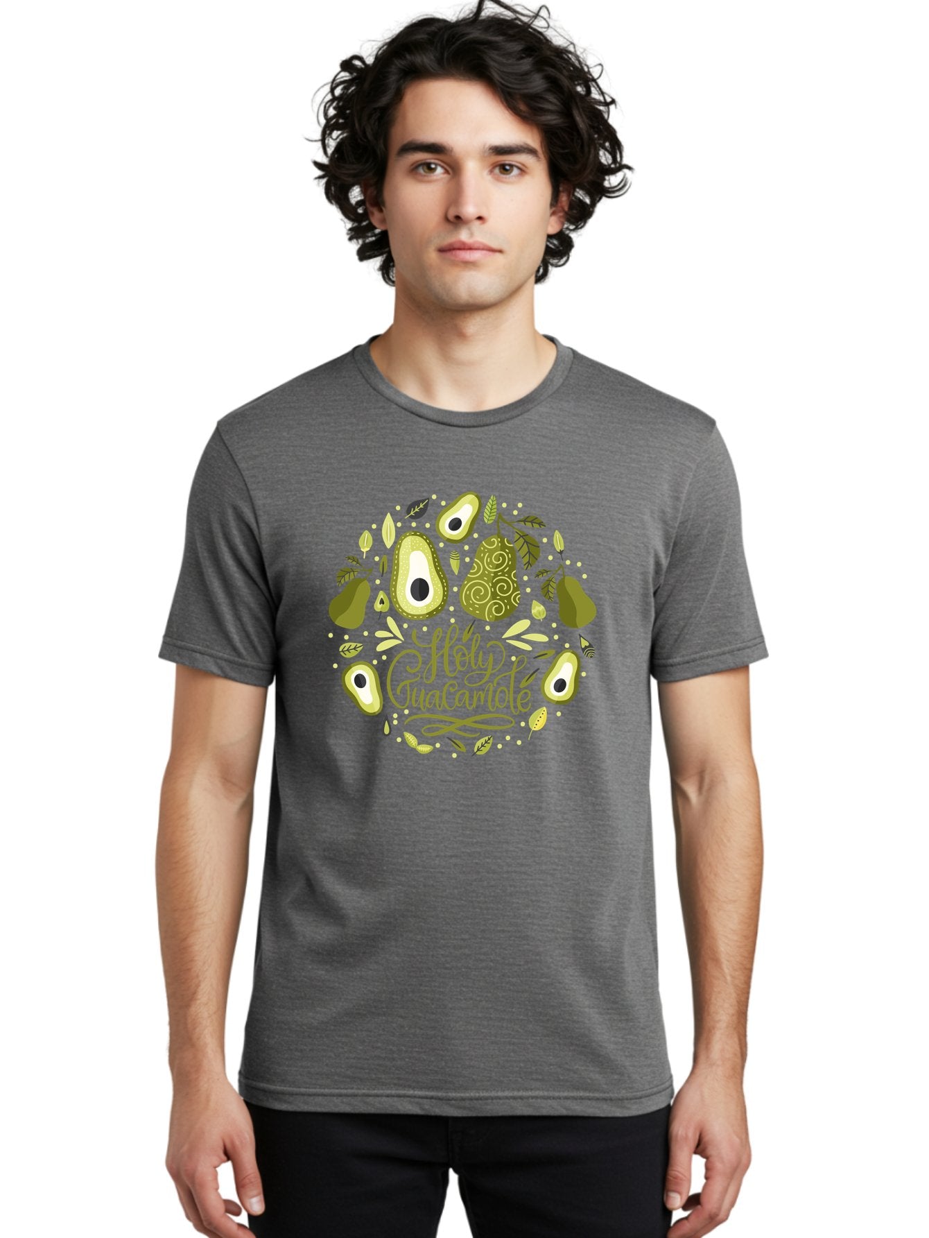 Hello-Avocado Men'S Graphic Tee, 100% Cotton, Comfortable Casual Summer Wear, Machine Washable, Avocado Illustrations, Guacamole Recipe, Healthy Eating, Vegan Lifestyle, Organic Produce, Foodie Culture, Fresh Ingredients, Culinary Delights -  Aaa250 30