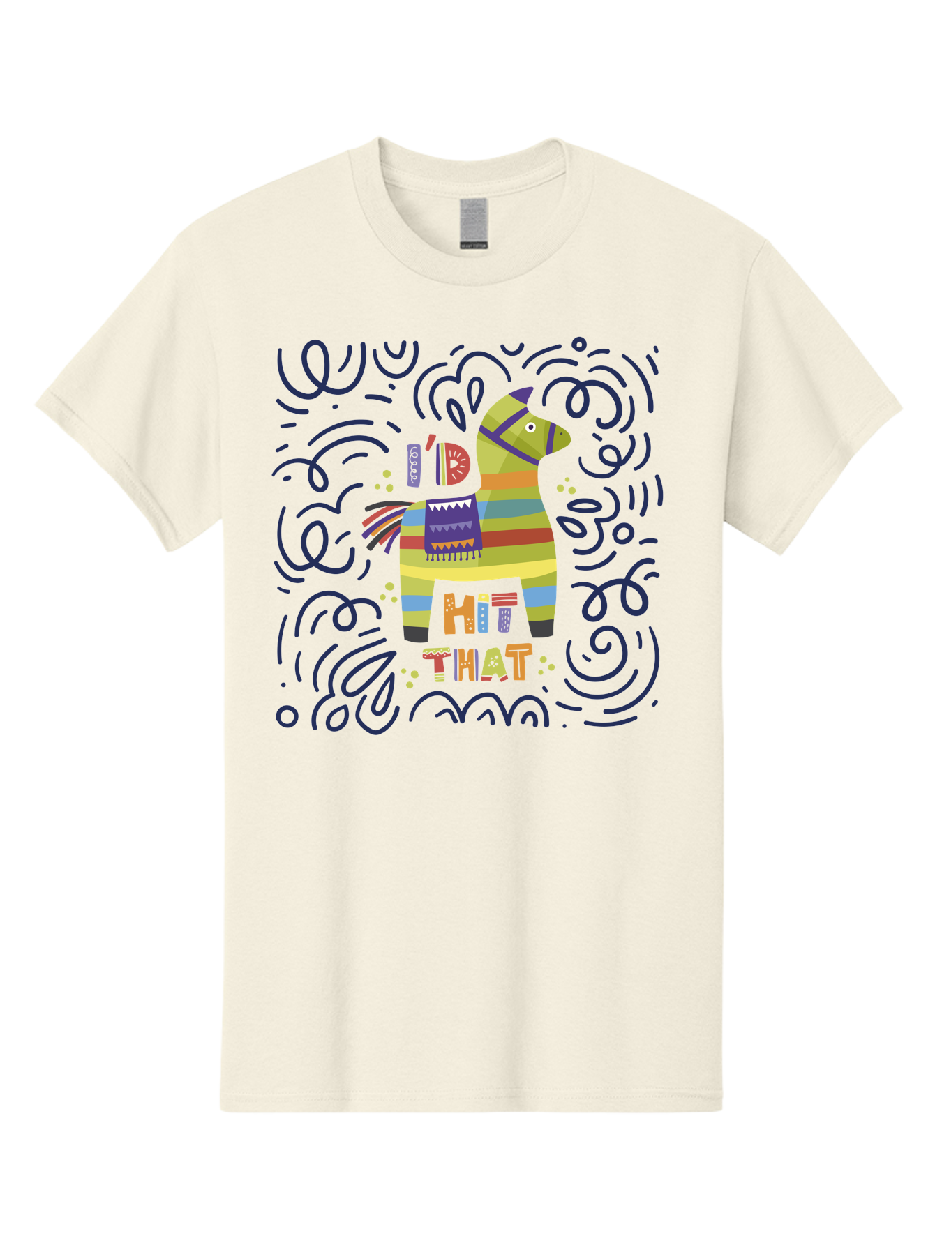 Hit-That-Pinata Men'S Graphic Tee, 100% Cotton, Comfortable Casual Summer Wear, Machine Washable, Colorful Piñata, Party Decoration, Festive Atmosphere, Vibrant Colors, Playful Design, Fiesta Theme, Celebration, Fun, Lively -  Aaa251 13