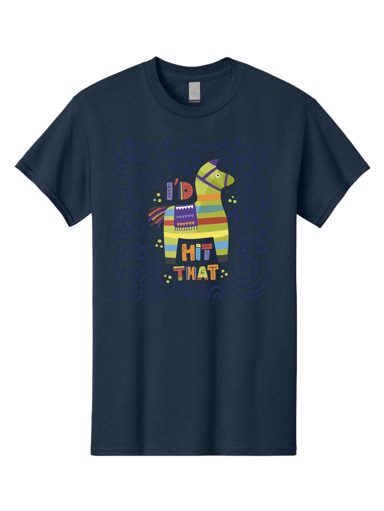 Hit-That-Pinata Men'S Graphic Tee, 100% Cotton, Comfortable Casual Summer Wear, Machine Washable, Colorful Piñata, Party Decoration, Festive Atmosphere, Vibrant Colors, Playful Design, Fiesta Theme, Celebration, Fun, Lively -  Aaa251 11