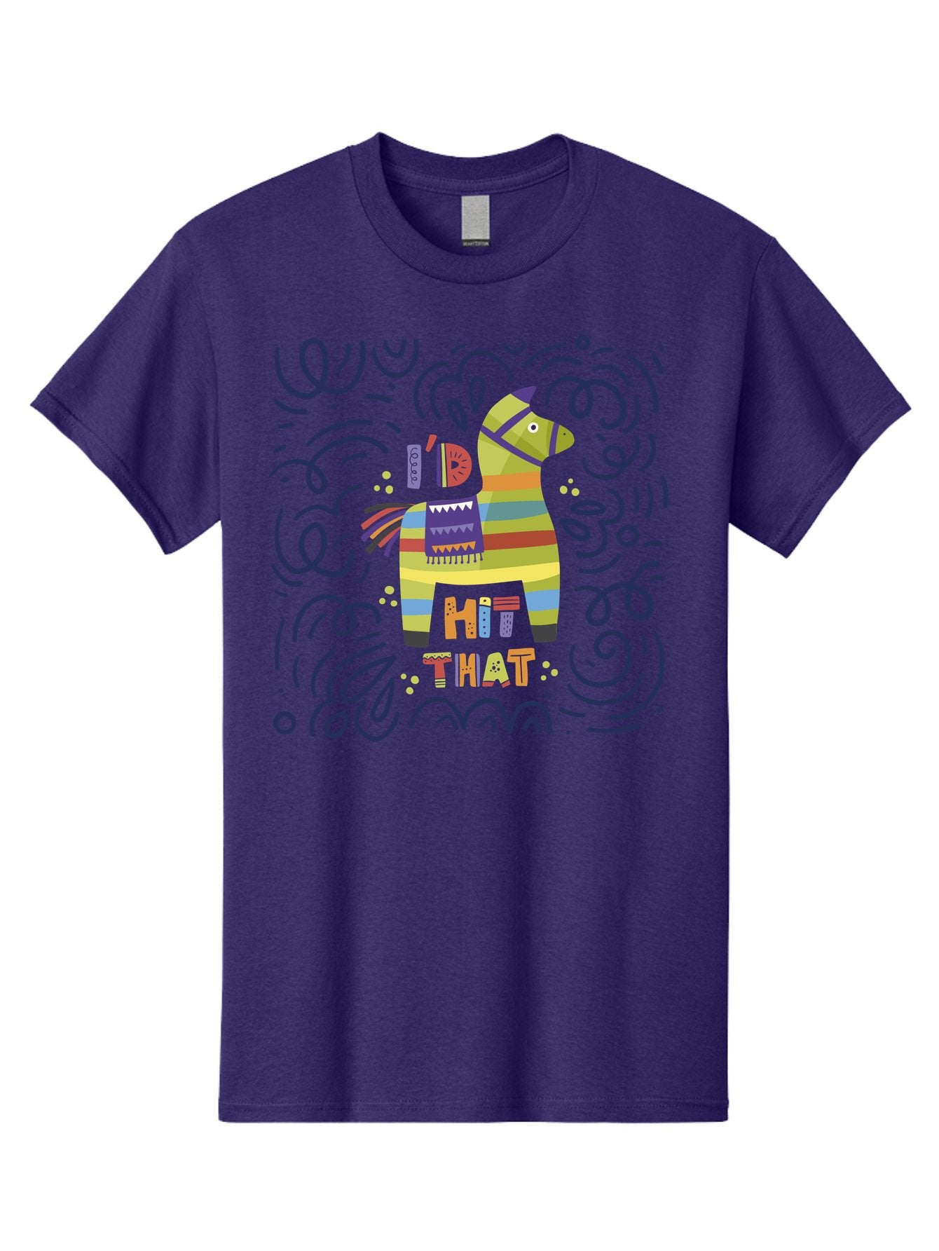 Hit-That-Pinata Men'S Graphic Tee, 100% Cotton, Comfortable Casual Summer Wear, Machine Washable, Colorful Piñata, Party Decoration, Festive Atmosphere, Vibrant Colors, Playful Design, Fiesta Theme, Celebration, Fun, Lively -  Aaa251 17