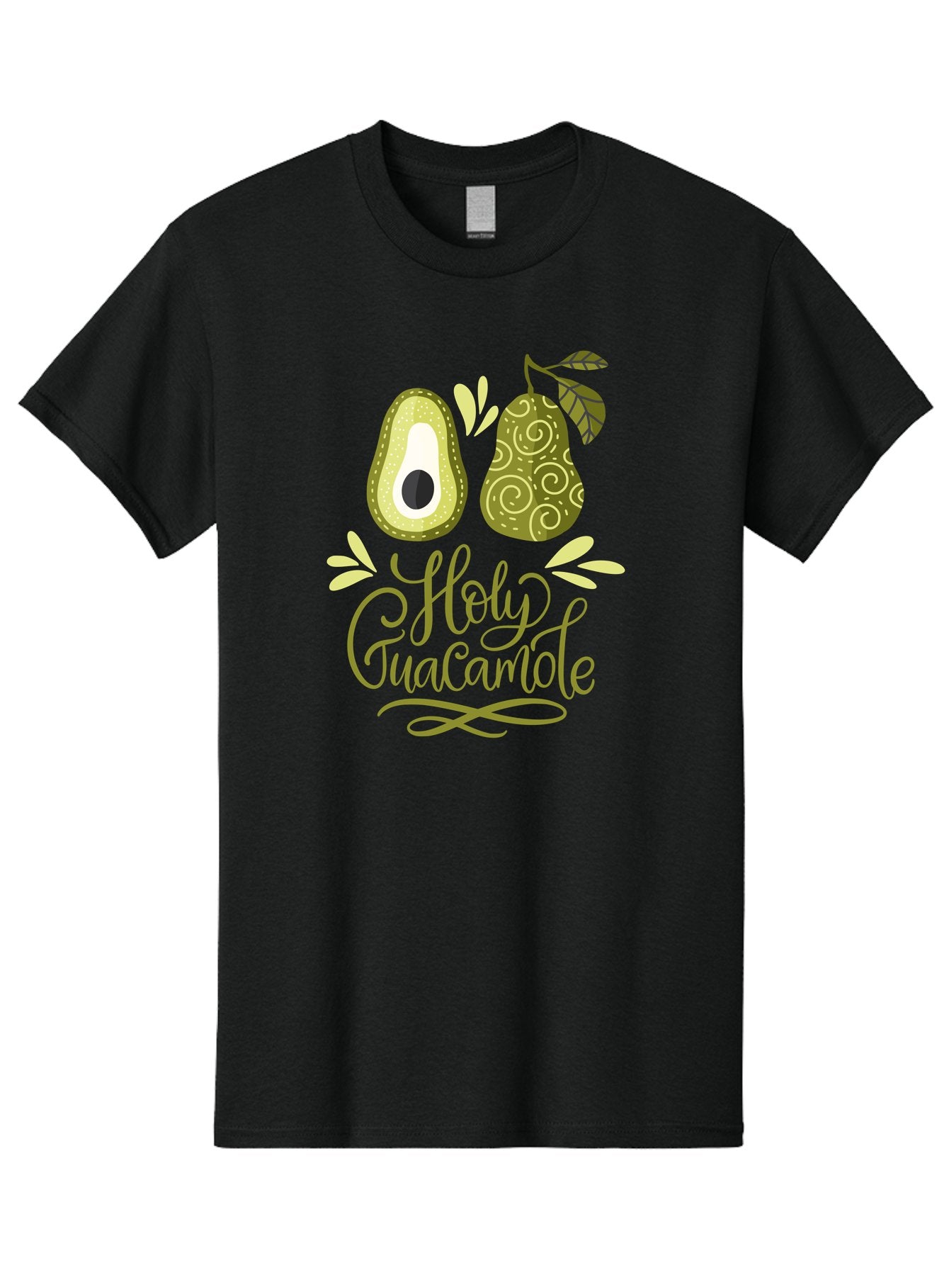 Holy-Guacamole Men'S Graphic Tee, 100% Cotton, Comfortable Casual Summer Wear, Machine Washable, Avocado Illustration, Guacamole Recipe, Healthy Eating, Food Art, Creative Typography, Decorative Leaves, Vibrant Colors, Culinary Design -  Aaa254 29