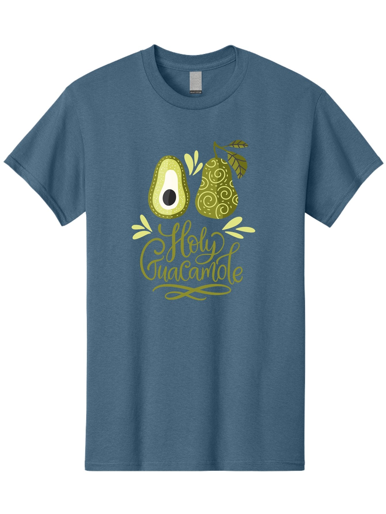 Holy-Guacamole Men'S Graphic Tee, 100% Cotton, Comfortable Casual Summer Wear, Machine Washable, Avocado Illustration, Guacamole Recipe, Healthy Eating, Food Art, Creative Typography, Decorative Leaves, Vibrant Colors, Culinary Design -  Aaa254 7