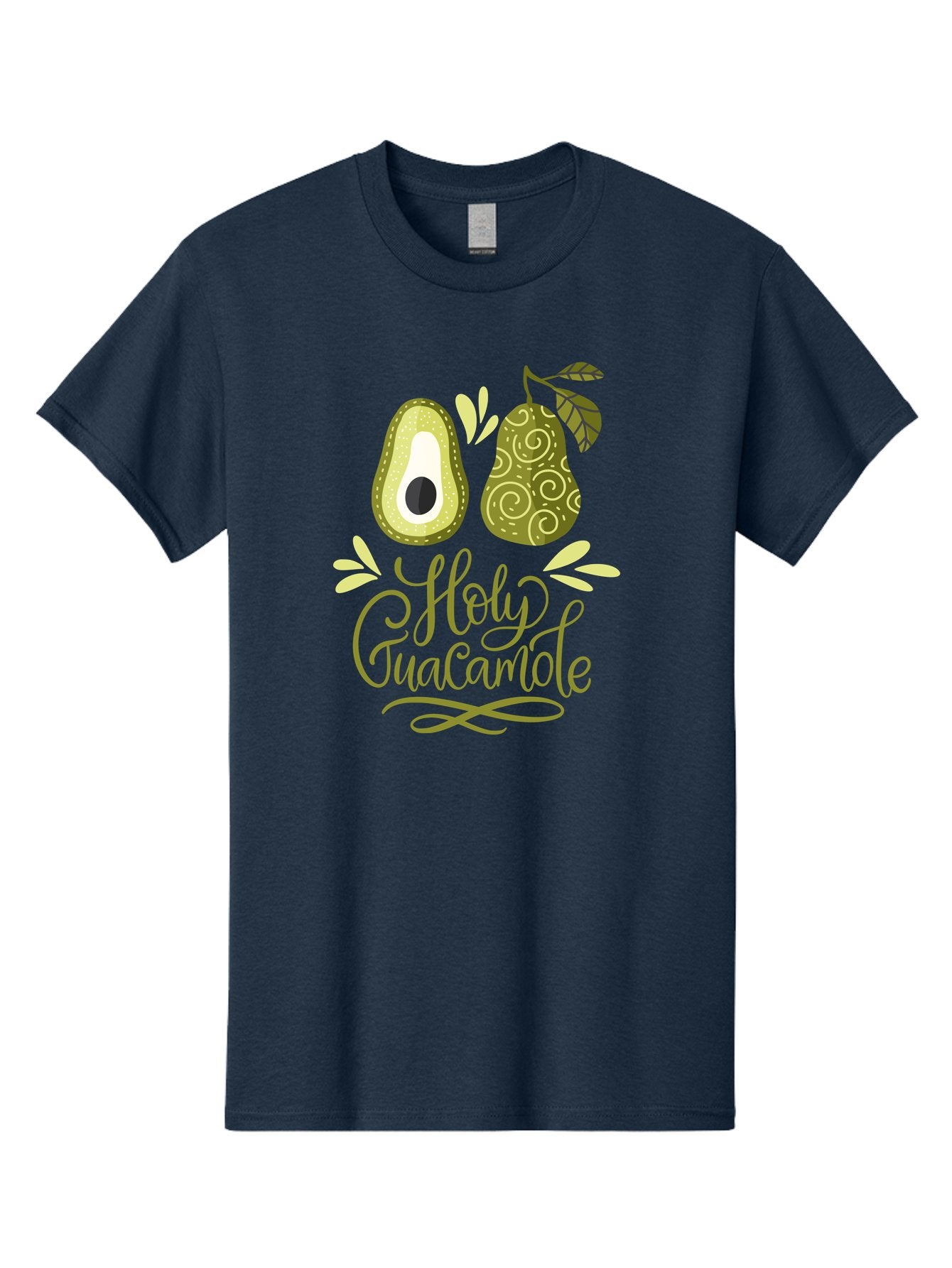 Holy-Guacamole Men'S Graphic Tee, 100% Cotton, Comfortable Casual Summer Wear, Machine Washable, Avocado Illustration, Guacamole Recipe, Healthy Eating, Food Art, Creative Typography, Decorative Leaves, Vibrant Colors, Culinary Design -  Aaa254 19