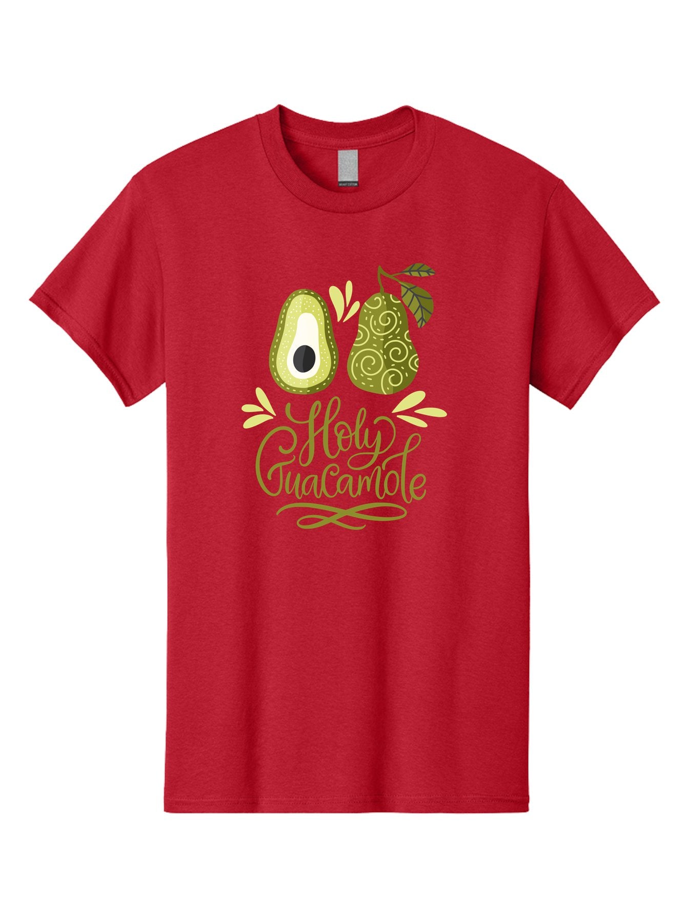 Holy-Guacamole Men'S Graphic Tee, 100% Cotton, Comfortable Casual Summer Wear, Machine Washable, Avocado Illustration, Guacamole Recipe, Healthy Eating, Food Art, Creative Typography, Decorative Leaves, Vibrant Colors, Culinary Design -  Aaa254 27