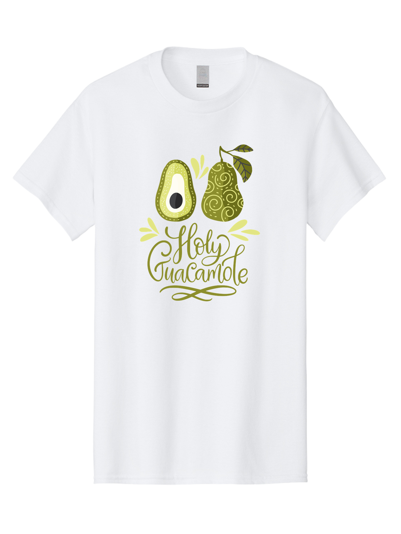 Holy-Guacamole Men'S Graphic Tee, 100% Cotton, Comfortable Casual Summer Wear, Machine Washable, Avocado Illustration, Guacamole Recipe, Healthy Eating, Food Art, Creative Typography, Decorative Leaves, Vibrant Colors, Culinary Design -  Aaa254 27