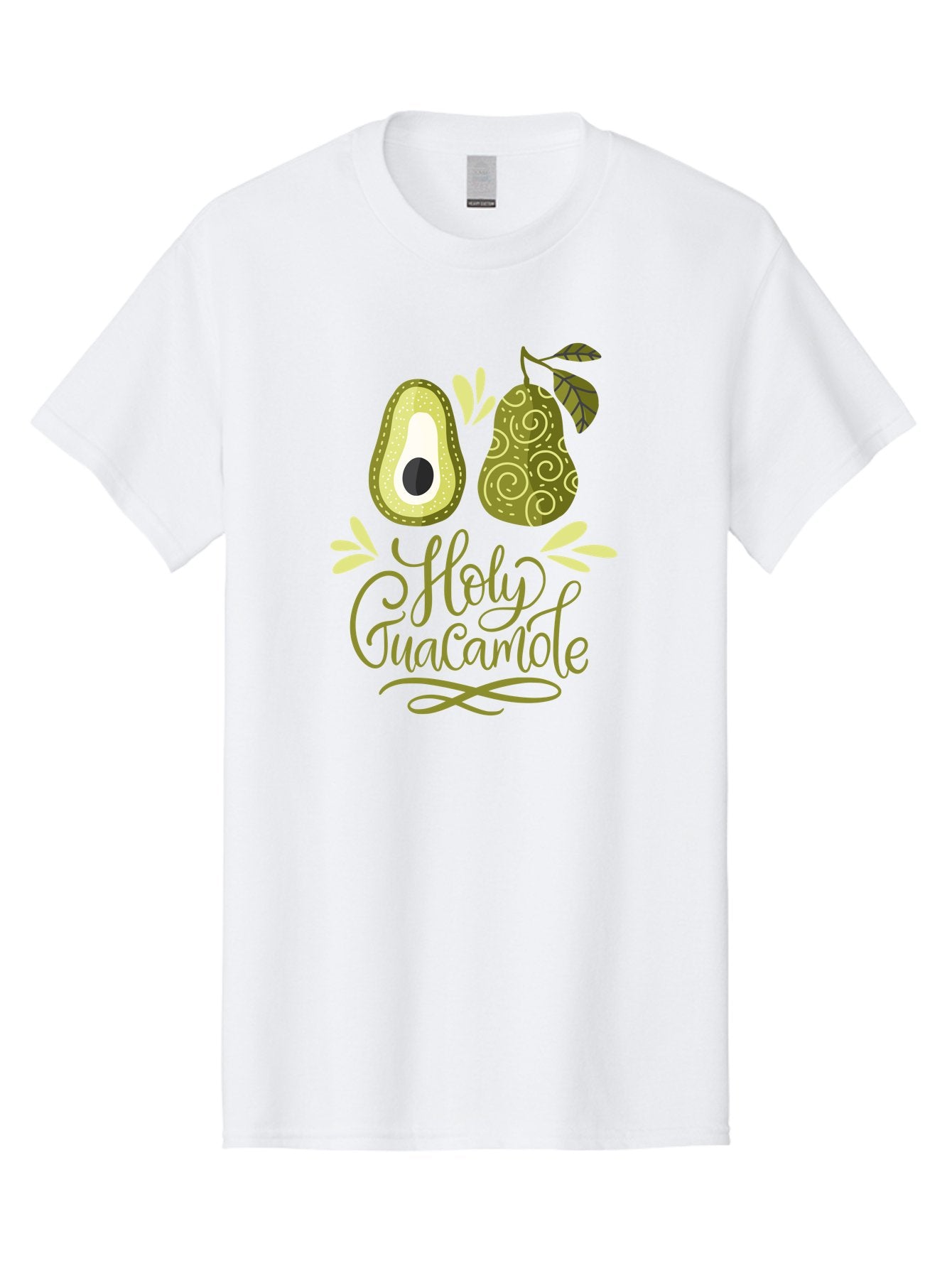 Holy-Guacamole Men'S Graphic Tee, 100% Cotton, Comfortable Casual Summer Wear, Machine Washable, Avocado Illustration, Guacamole Recipe, Healthy Eating, Food Art, Creative Typography, Decorative Leaves, Vibrant Colors, Culinary Design -  Aaa254 17