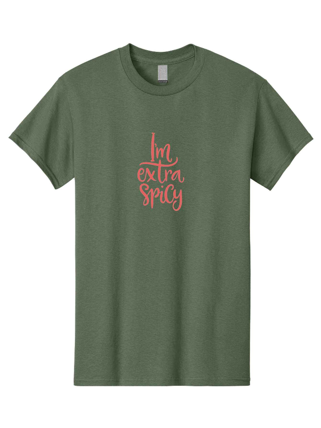 I-M-Extra-Spicy-2 Men'S Graphic Tee, 100% Cotton, Comfortable Casual Summer Wear, Machine Washable, Fun Phrase, Quirky Quote, Pink Text, Funny Saying, Sassy Statement, Bold Typography, Motivational Phrase, Attitude Adjustment -  Aaa259