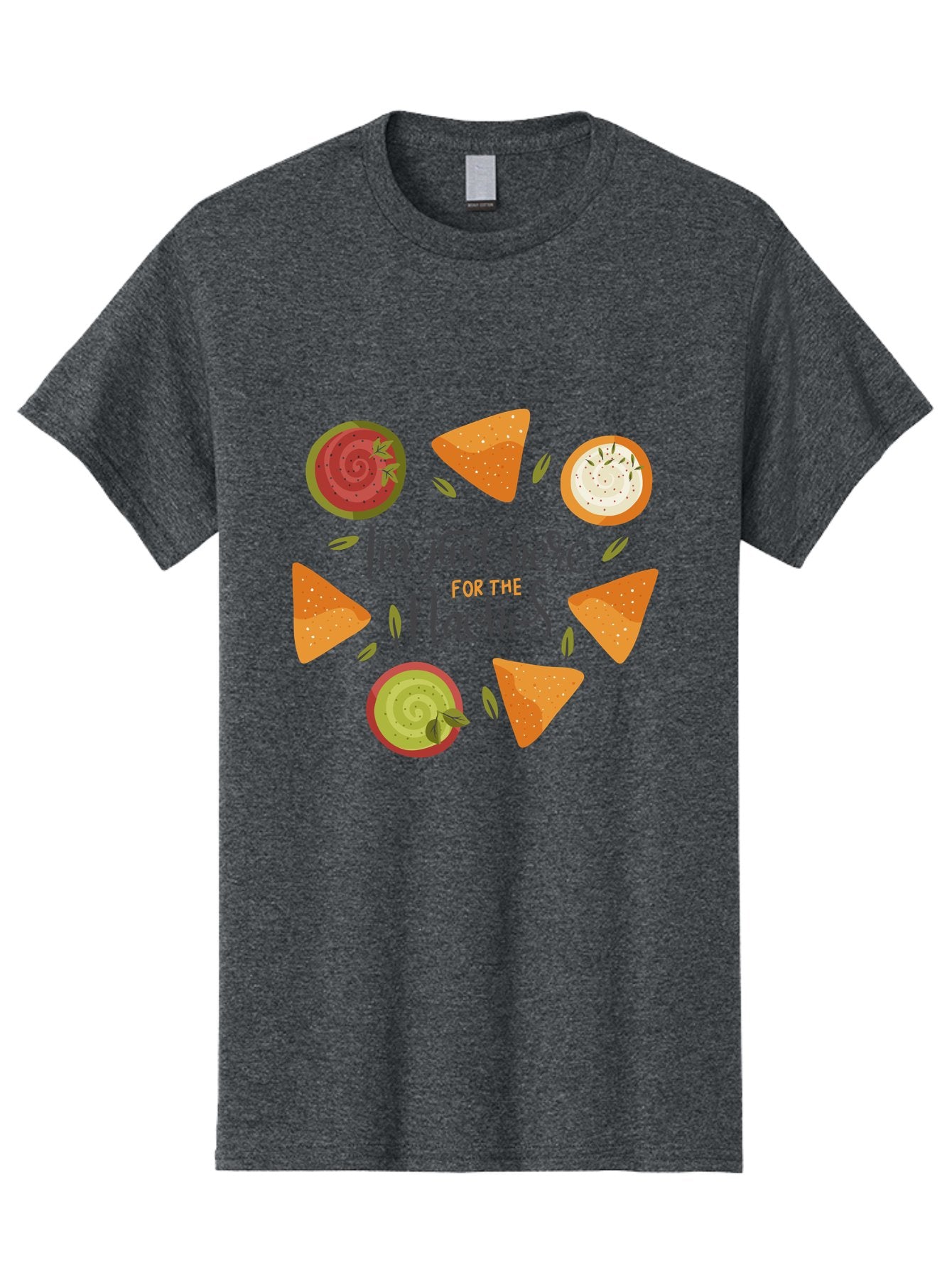 I-M-Just-Here-For-The-Nachos-1 Men'S Graphic Tee, 100% Cotton, Comfortable Casual Summer Wear, Machine Washable, Nachos, Dips, Salsa, Guacamole, Queso, Tortilla Chips, Snack Time, Mexican Food, Party Food, Nacho Cheese, Appetizer -  Aaa262 11