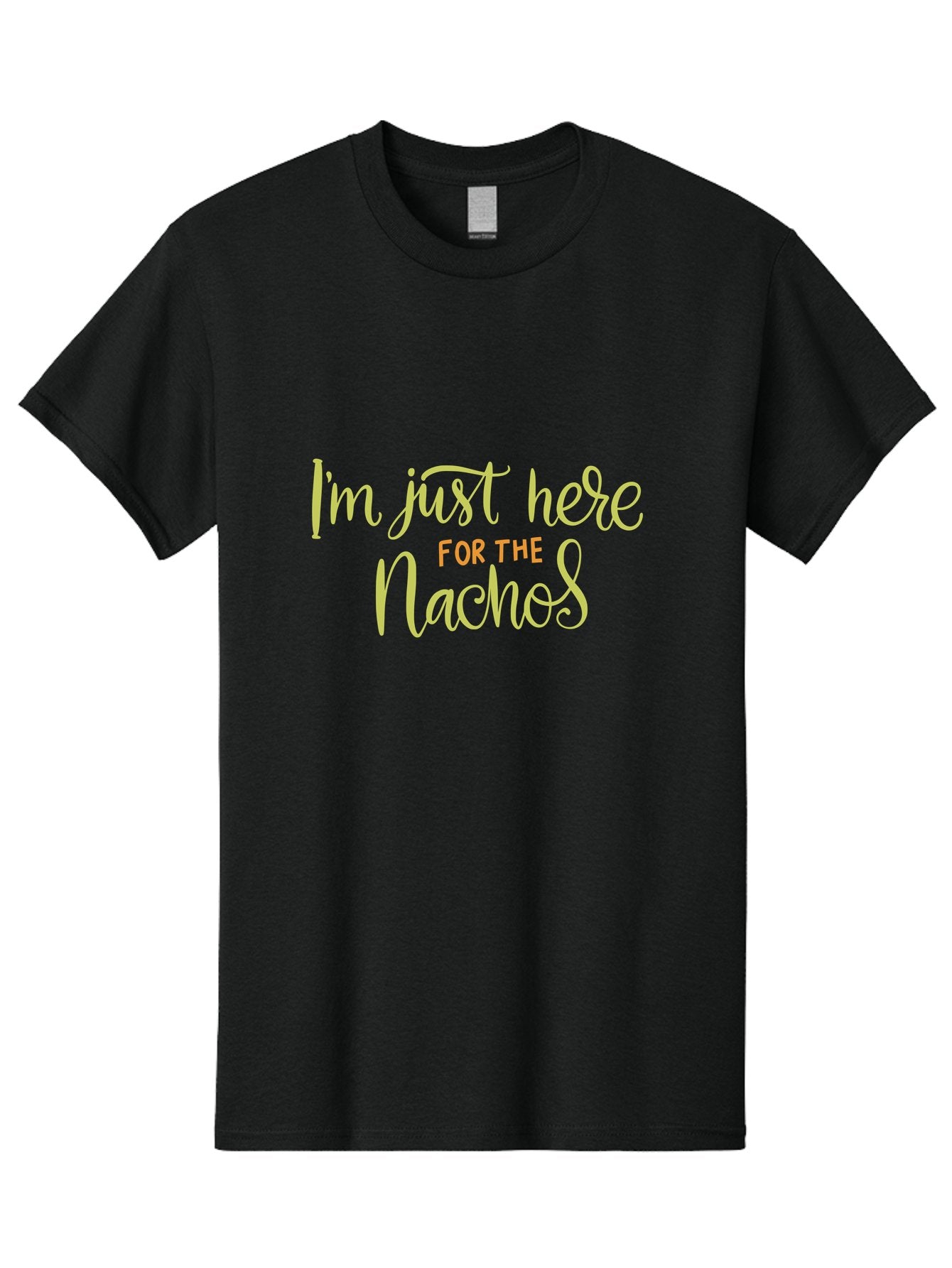 I-M-Just-Here-For-The-Nachos-2 Men'S Graphic Tee, 100% Cotton, Comfortable Casual Summer Wear, Machine Washable, Nachos, Funny Quote, Humorous Phrase, Foodie Humor, Comedic Saying, Cheesy Nachos, Snack Lovers, Amusing Text, Playful Phrase, -  Aaa263 23