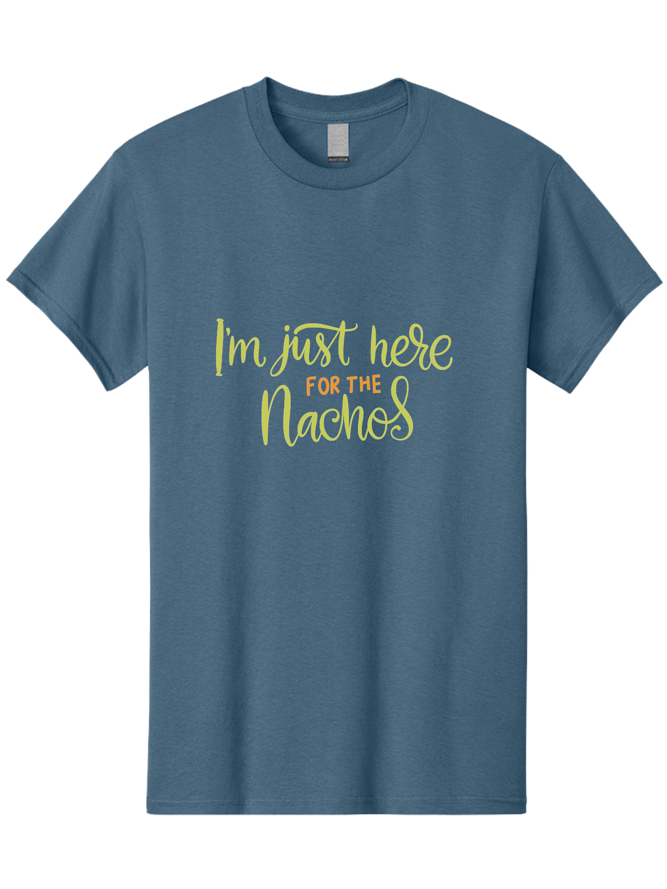 I-M-Just-Here-For-The-Nachos-2 Men'S Graphic Tee, 100% Cotton, Comfortable Casual Summer Wear, Machine Washable, Nachos, Funny Quote, Humorous Phrase, Foodie Humor, Comedic Saying, Cheesy Nachos, Snack Lovers, Amusing Text, Playful Phrase, -  Aaa263 23