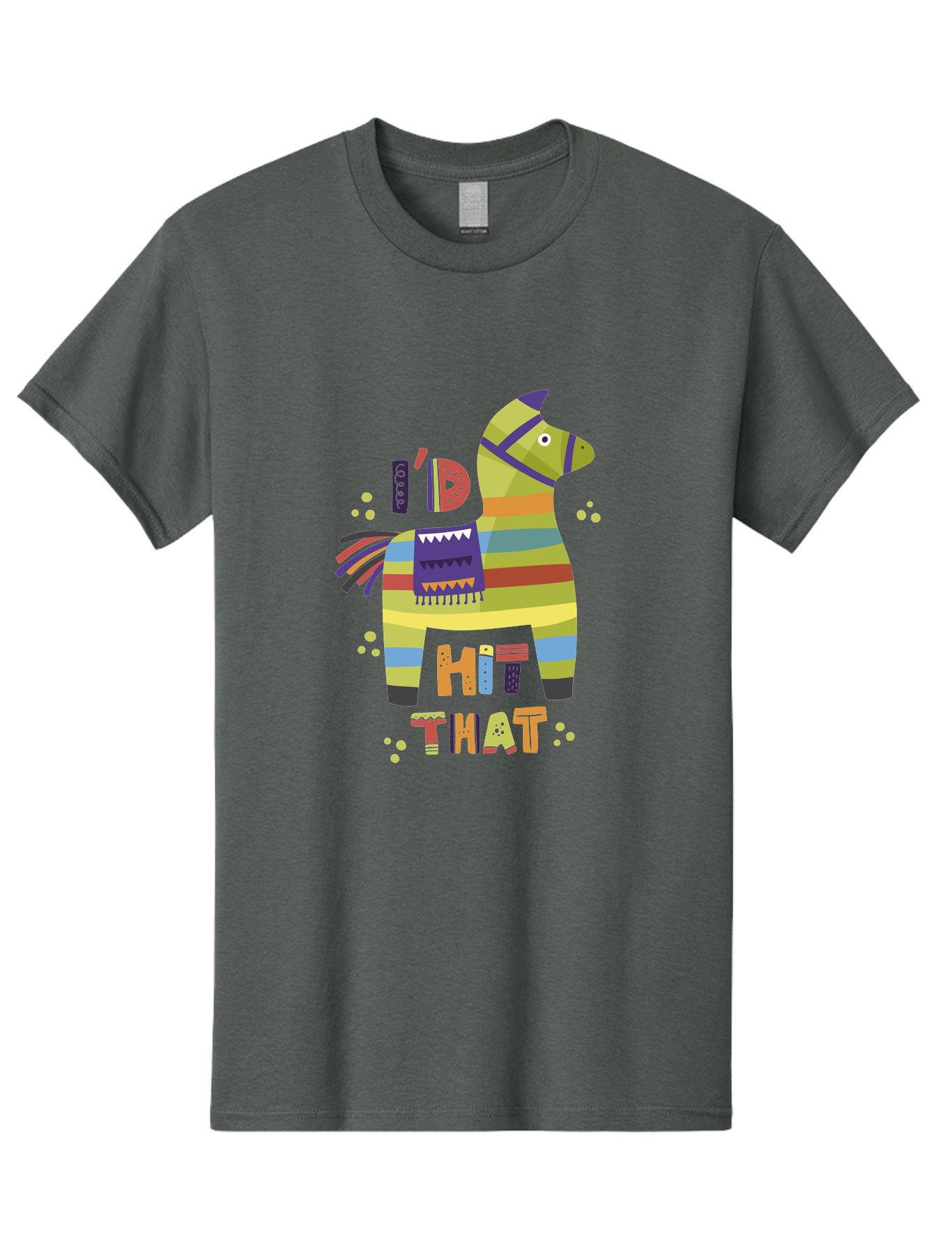 Kick-It Men'S Graphic Tee, 100% Cotton, Comfortable Casual Summer Wear, Machine Washable, Colorful Pinata, Festive Decorations, Party Theme, Vibrant Colors, Celebratory Atmosphere, Fun, Playful, Kick That Pinata -  Aaa268 17