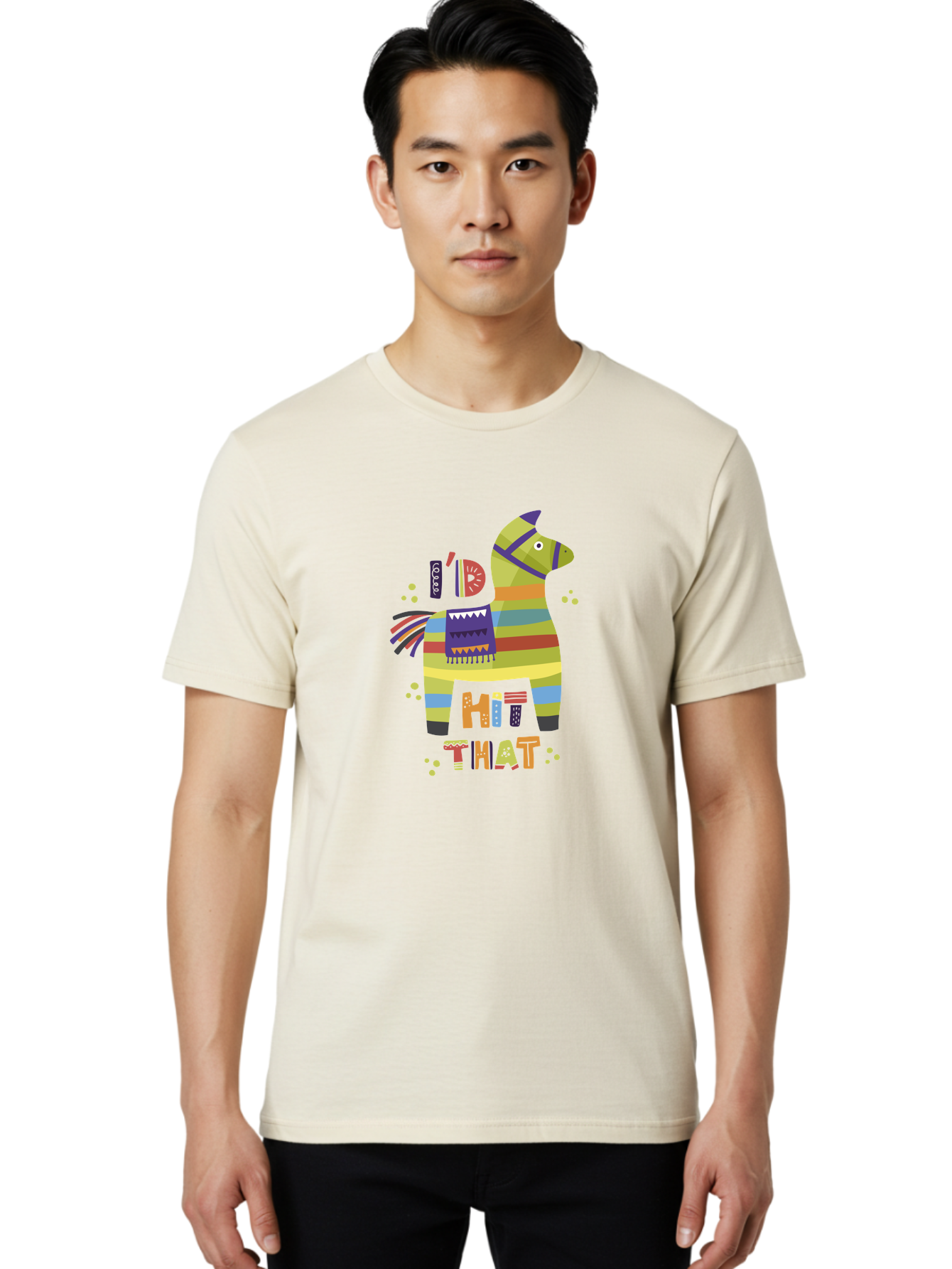 Kick-It Men'S Graphic Tee, 100% Cotton, Comfortable Casual Summer Wear, Machine Washable, Colorful Pinata, Festive Decorations, Party Theme, Vibrant Colors, Celebratory Atmosphere, Fun, Playful, Kick That Pinata -  Aaa268 16