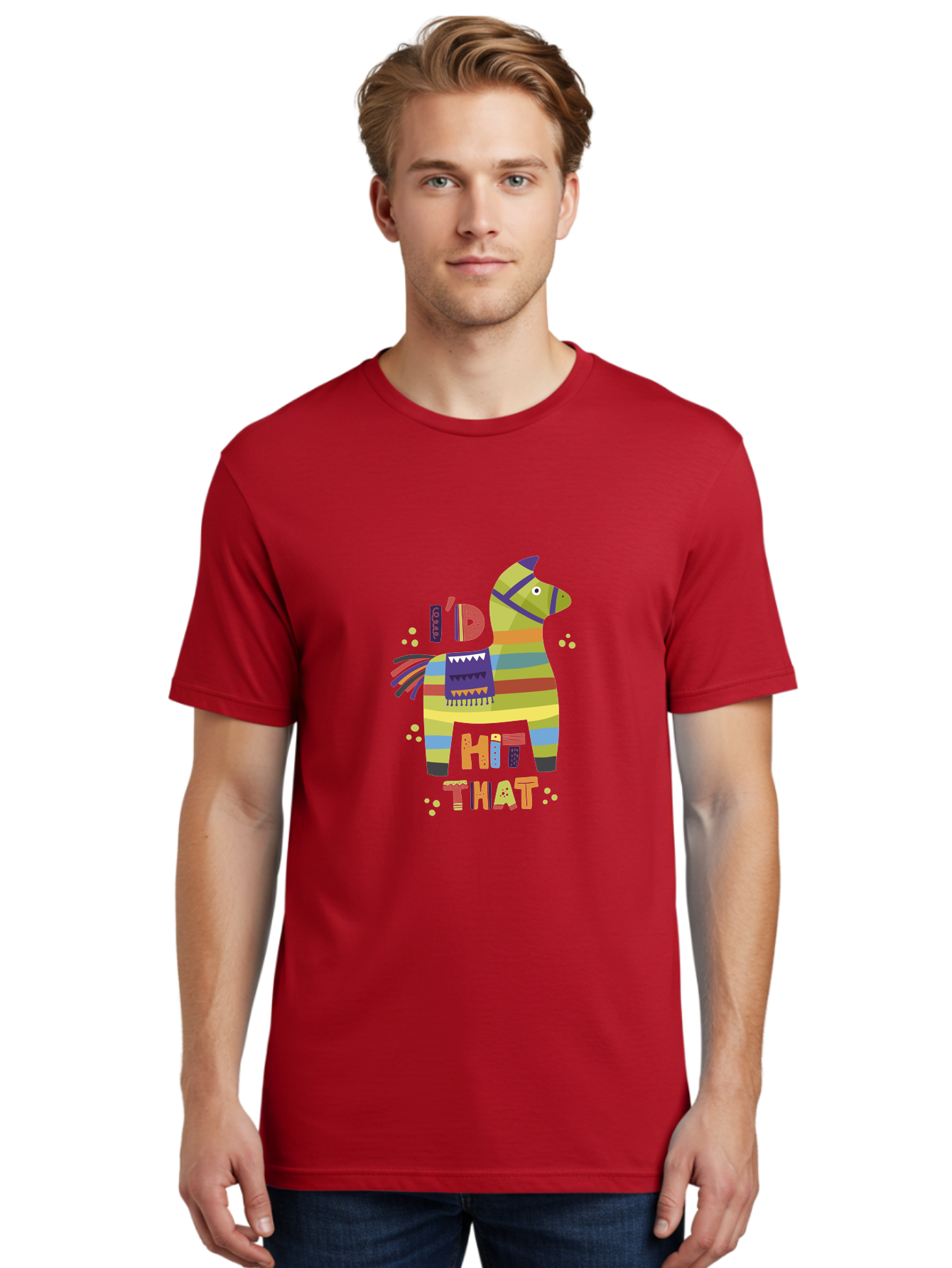 Kick-It Men'S Graphic Tee, 100% Cotton, Comfortable Casual Summer Wear, Machine Washable, Colorful Pinata, Festive Decorations, Party Theme, Vibrant Colors, Celebratory Atmosphere, Fun, Playful, Kick That Pinata -  Aaa268 28