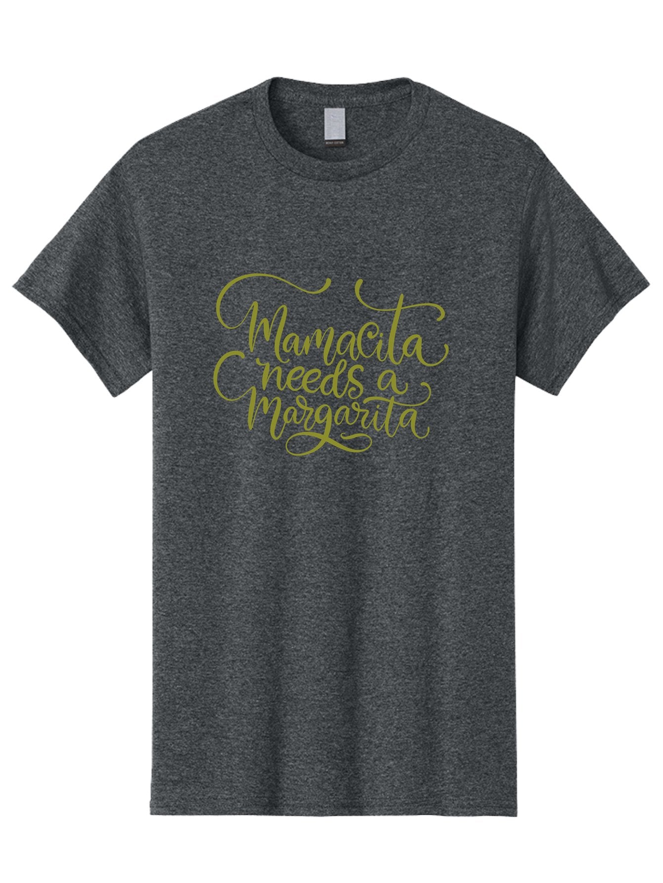 Mamacita-Needs-A-Margarita-3 Men'S Graphic Tee, 100% Cotton, Comfortable Casual Summer Wear, Machine Washable, Humorous Quote, Funny Phrase, Margarita Cocktail, Mamaquita, Red Text, Decorative Font, Elegant Script, Festive Vibes, -  Aaa275