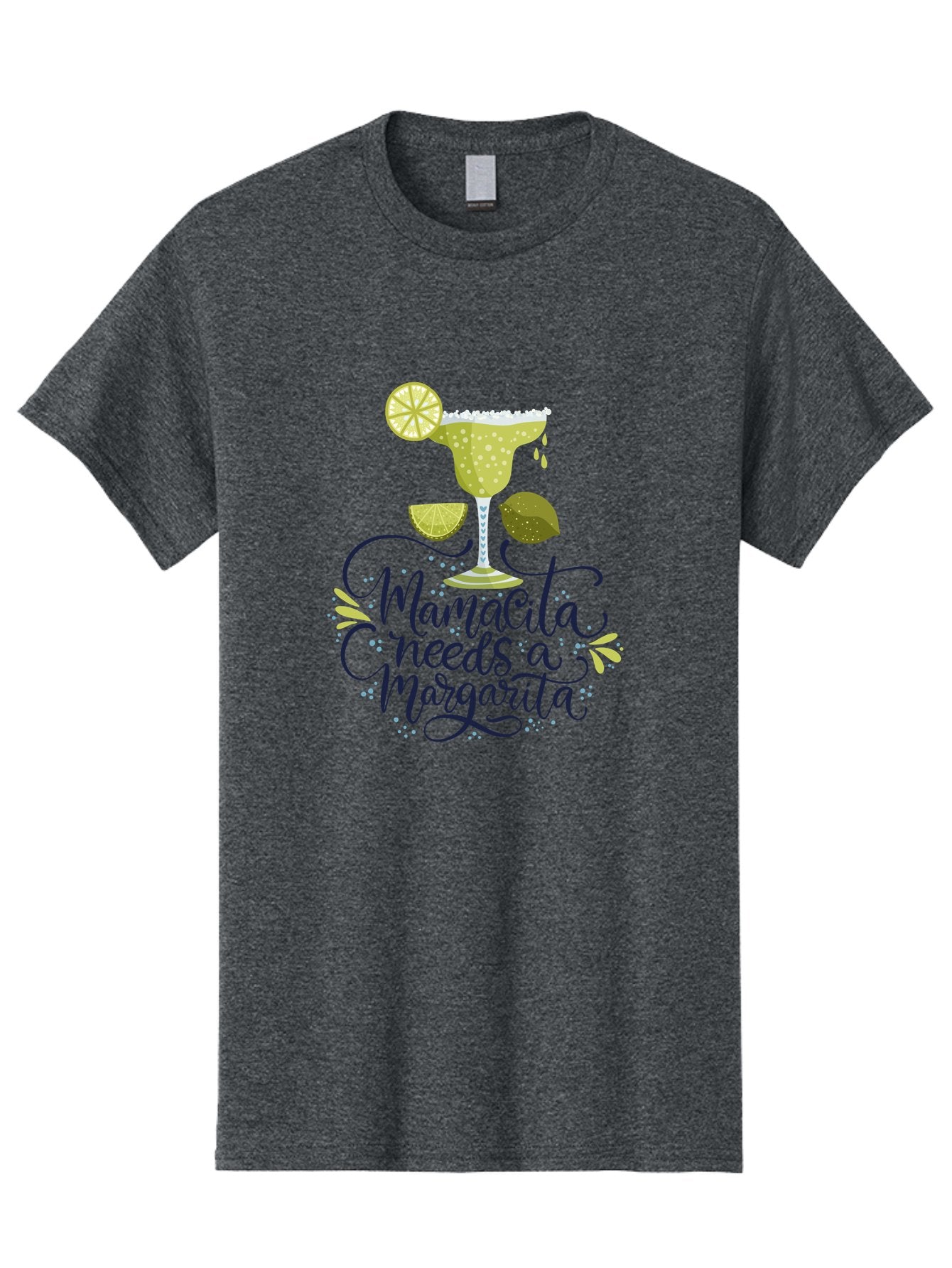 Mamacita-Needs-A-Margarita Men'S Graphic Tee, 100% Cotton, Comfortable Casual Summer Wear, Machine Washable, Margarita Cocktail, Salt Rim, Citrus Slices, Festive Drinks, Party Vibes, Summer Fun, Happy Hour, Cocktail Hour, Margarita Love, -  Aaa276 27