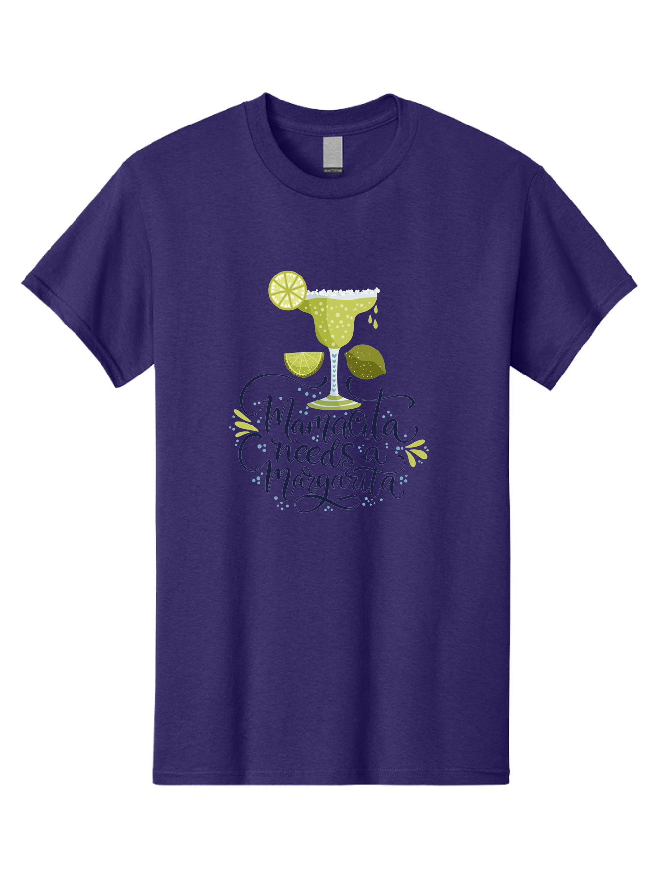 Mamacita-Needs-A-Margarita Men'S Graphic Tee, 100% Cotton, Comfortable Casual Summer Wear, Machine Washable, Margarita Cocktail, Salt Rim, Citrus Slices, Festive Drinks, Party Vibes, Summer Fun, Happy Hour, Cocktail Hour, Margarita Love, -  Aaa276 19