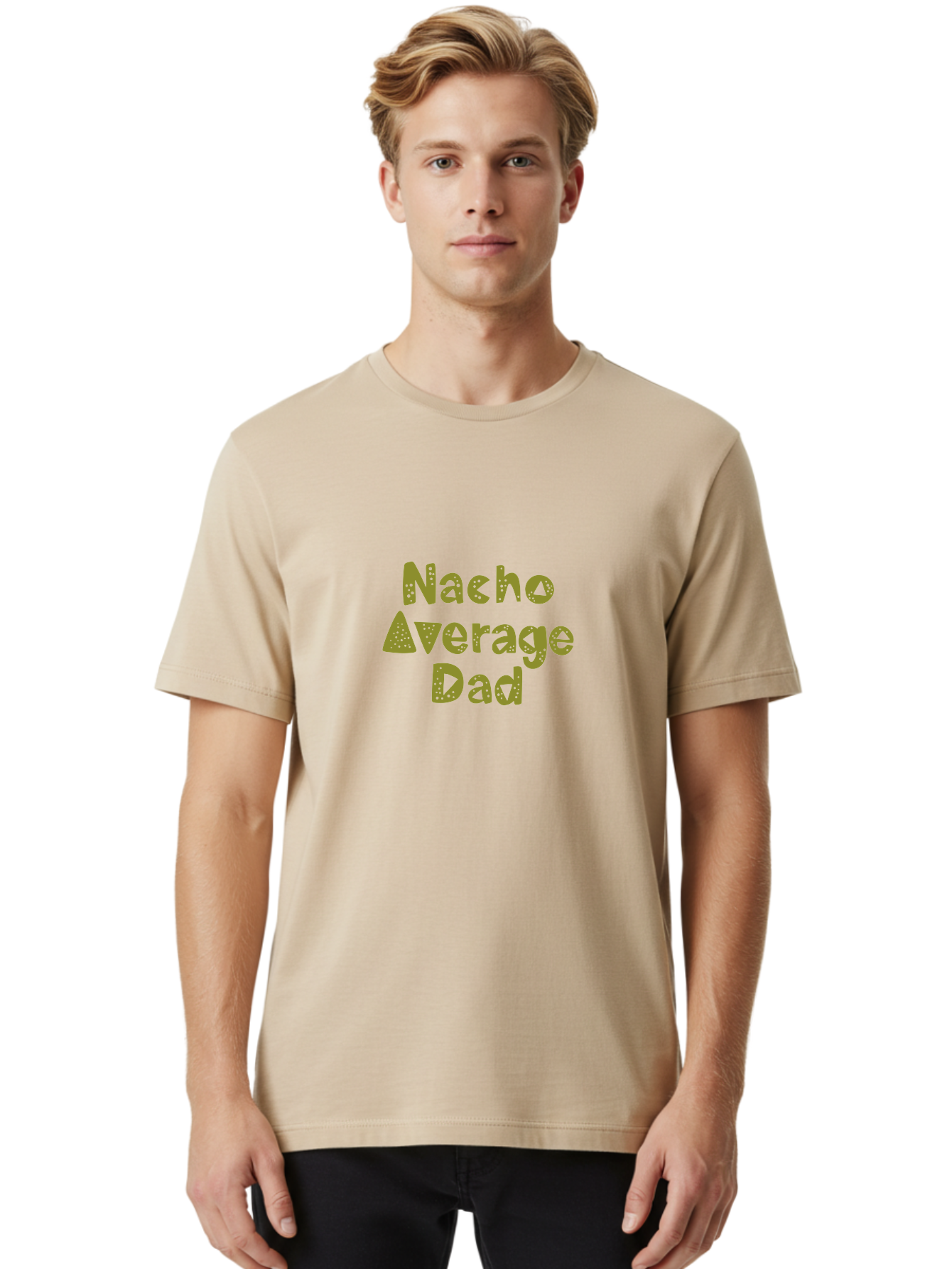 Nacho-Average-Dad-1 Men'S Graphic Tee, 100% Cotton, Comfortable Casual Summer Wear, Machine Washable, Funny Dad Joke, Nacho Average Dad, Father'S Day Gift, Humor, Playful Dads, Dad Humor, Quirky, Graphic T-Shirt -  Aaa282 24