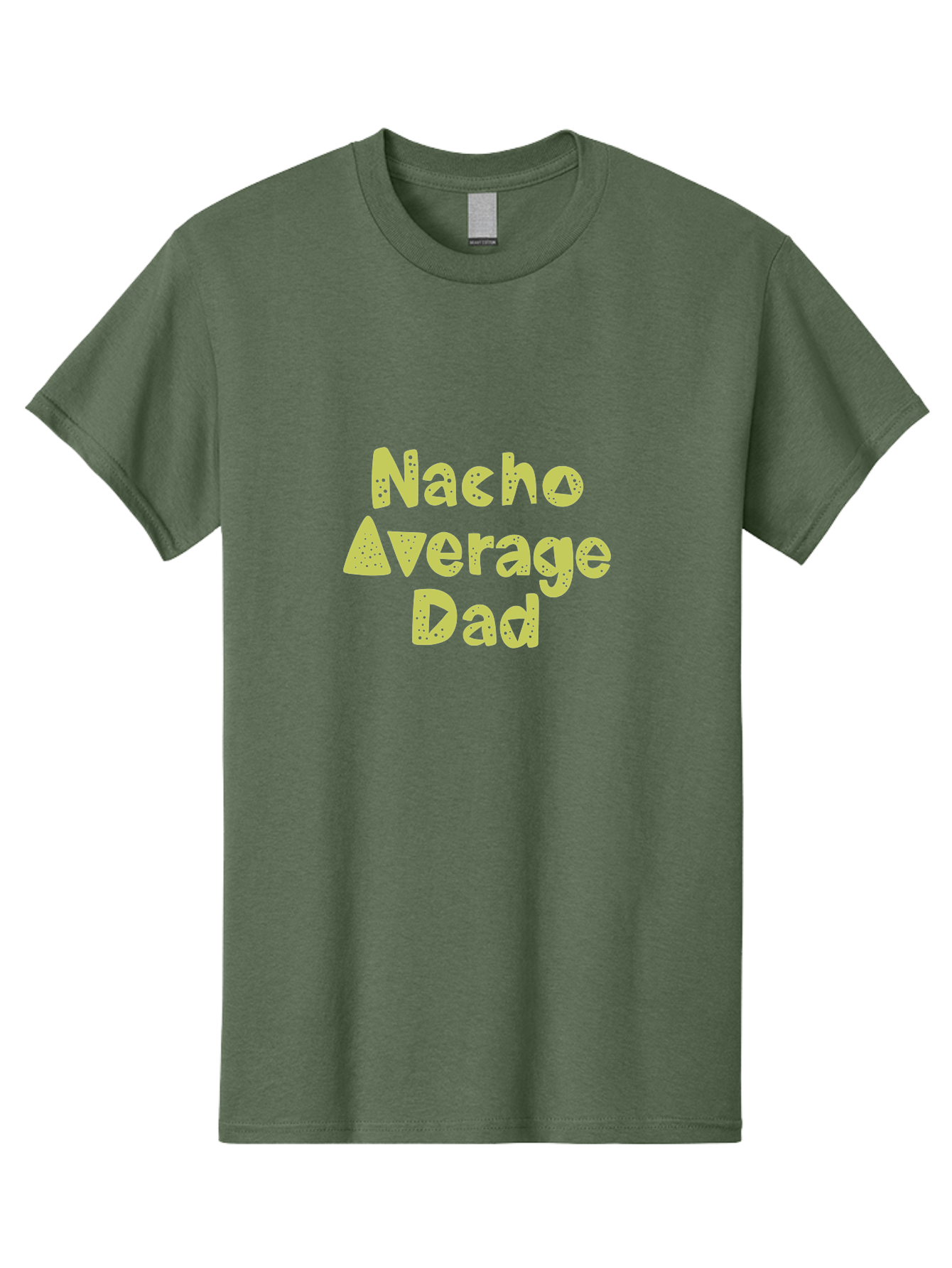 Nacho-Average-Dad Men'S Graphic Tee, 100% Cotton, Comfortable Casual Summer Wear, Machine Washable, Funny Dad Quote, Nacho Dad Joke, Daddy Humor, Funny Fathers Day, Punny Gift, Playful Tee, Dads Joke, Humor Design -  Aaa283
