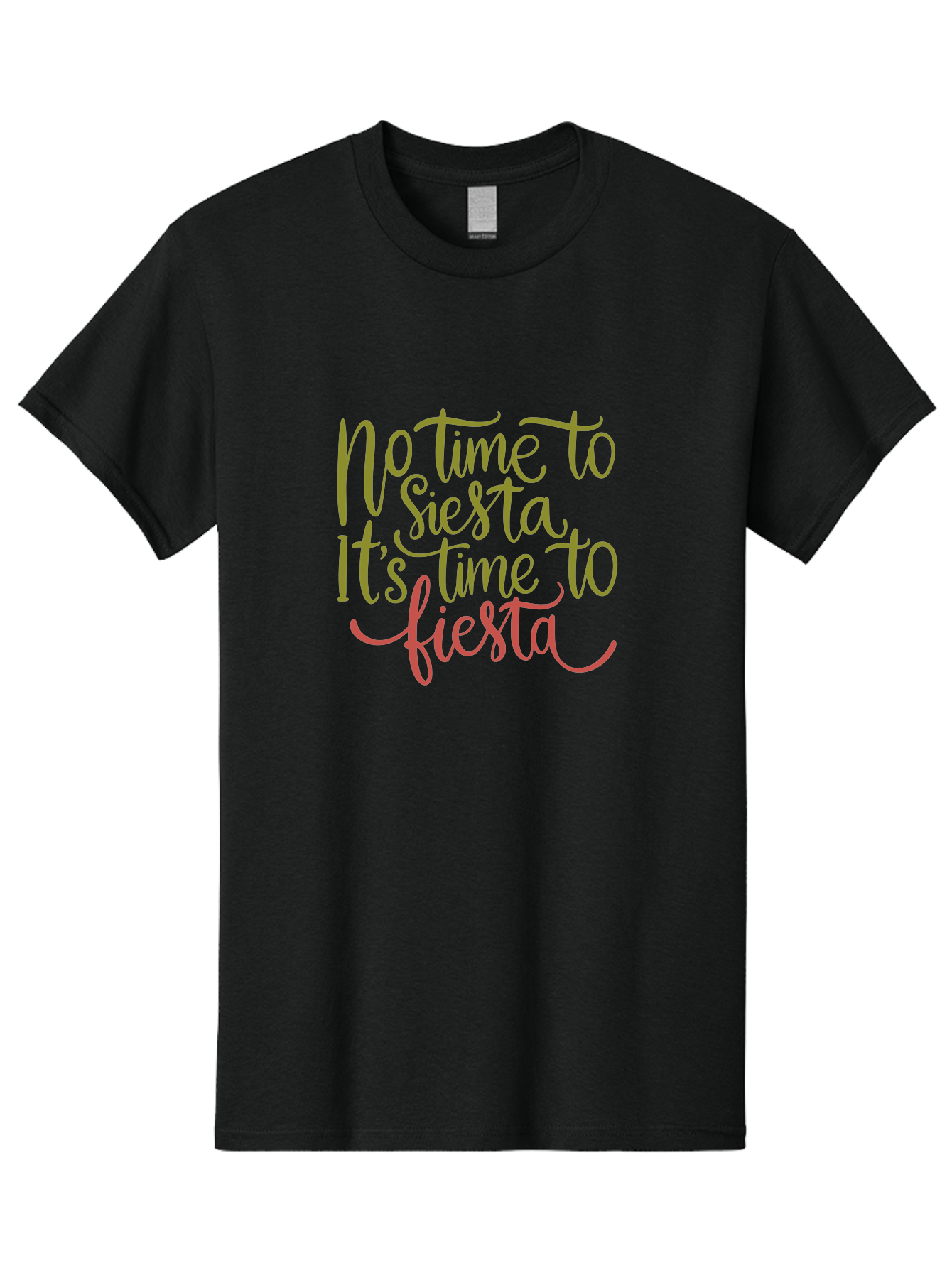 No-Time-To-Siesta-1 Men'S Graphic Tee, 100% Cotton, Comfortable Casual Summer Wear, Machine Washable, Party Invitation, Fiesta Theme, Celebration Graphics, Vibrant Pink Text, Festive T Shirt, Party Time Slogan, Party Decor -  Aaa286 3