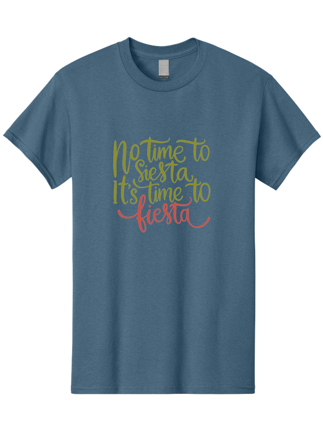 No-Time-To-Siesta-1 Men'S Graphic Tee, 100% Cotton, Comfortable Casual Summer Wear, Machine Washable, Party Invitation, Fiesta Theme, Celebration Graphics, Vibrant Pink Text, Festive T Shirt, Party Time Slogan, Party Decor -  Aaa286