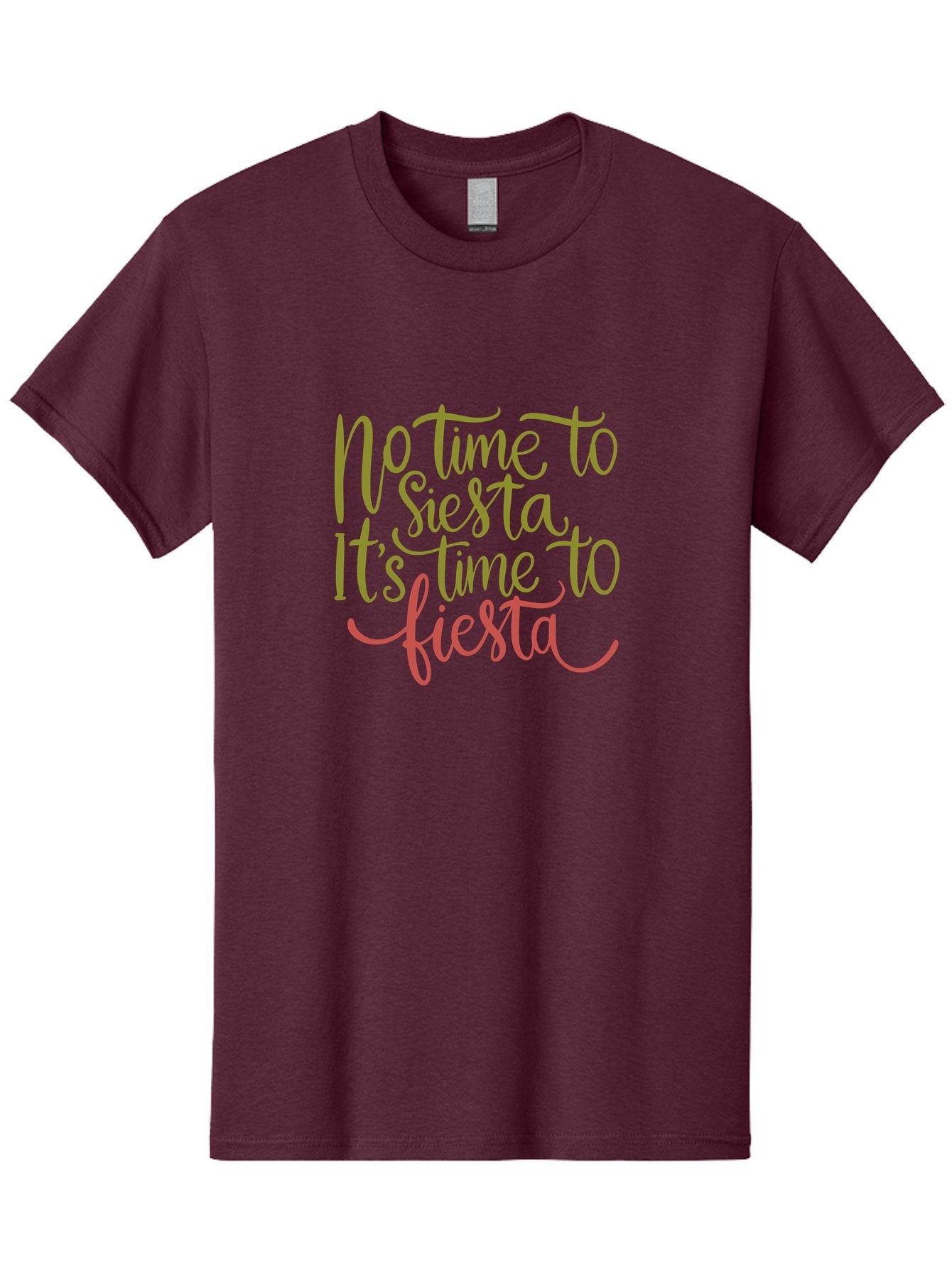 No-Time-To-Siesta-1 Men'S Graphic Tee, 100% Cotton, Comfortable Casual Summer Wear, Machine Washable, Party Invitation, Fiesta Theme, Celebration Graphics, Vibrant Pink Text, Festive T Shirt, Party Time Slogan, Party Decor -  Aaa286 13