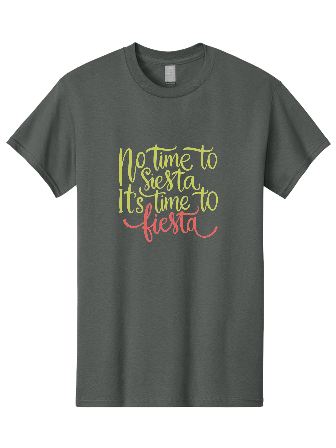 No-Time-To-Siesta-It-S-Time-To-Fiesta-1 Men'S Graphic Tee, 100% Cotton, Comfortable Casual Summer Wear, Machine Washable, Party Time, Fiesta Vibes, Celebration Mode, Festive Atmosphere, Fun Phrases, Lively Spirit, Dance Party, Vibrant Text -  Aaa287 21