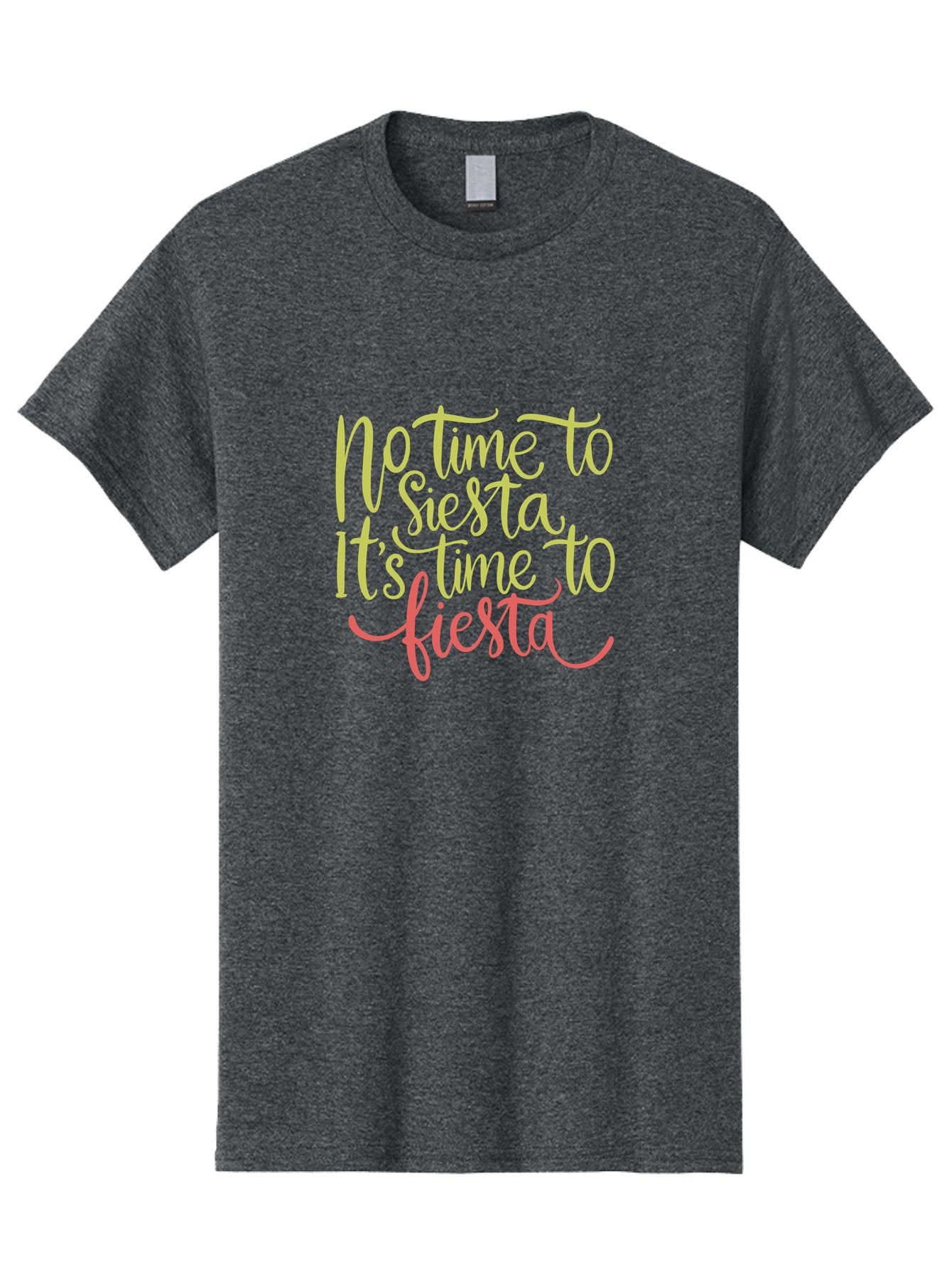 No-Time-To-Siesta-It-S-Time-To-Fiesta-1 Men'S Graphic Tee, 100% Cotton, Comfortable Casual Summer Wear, Machine Washable, Party Time, Fiesta Vibes, Celebration Mode, Festive Atmosphere, Fun Phrases, Lively Spirit, Dance Party, Vibrant Text -  Aaa287 11