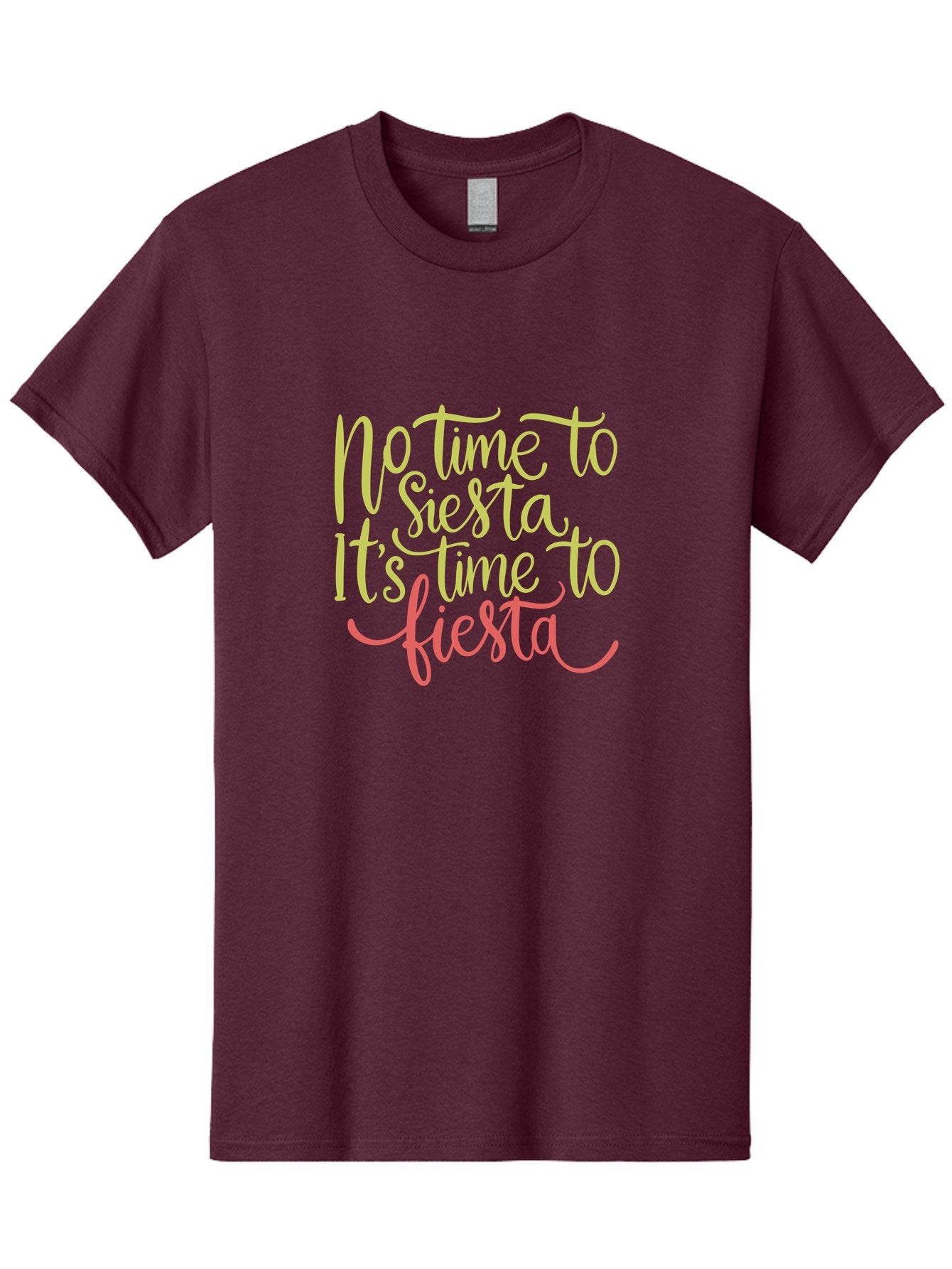 No-Time-To-Siesta-It-S-Time-To-Fiesta-1 Men'S Graphic Tee, 100% Cotton, Comfortable Casual Summer Wear, Machine Washable, Party Time, Fiesta Vibes, Celebration Mode, Festive Atmosphere, Fun Phrases, Lively Spirit, Dance Party, Vibrant Text -  Aaa287 21