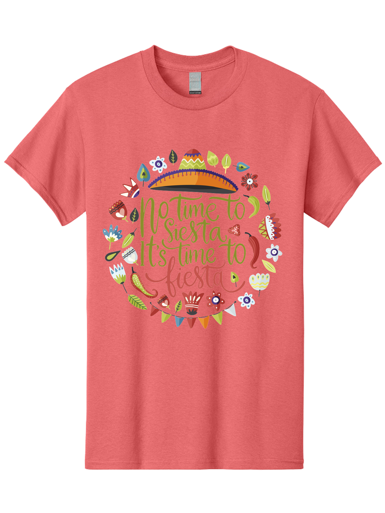 No-Time-To-Siesta Men'S Graphic Tee, 100% Cotton, Comfortable Casual Summer Wear, Machine Washable, Taco Graphic, Fiesta Decorations, Mexican Culture, Festive Atmosphere, Vibrant Colors, Party Time, Celebration, Chili Peppers, Sombrero, -  Aaa289 9