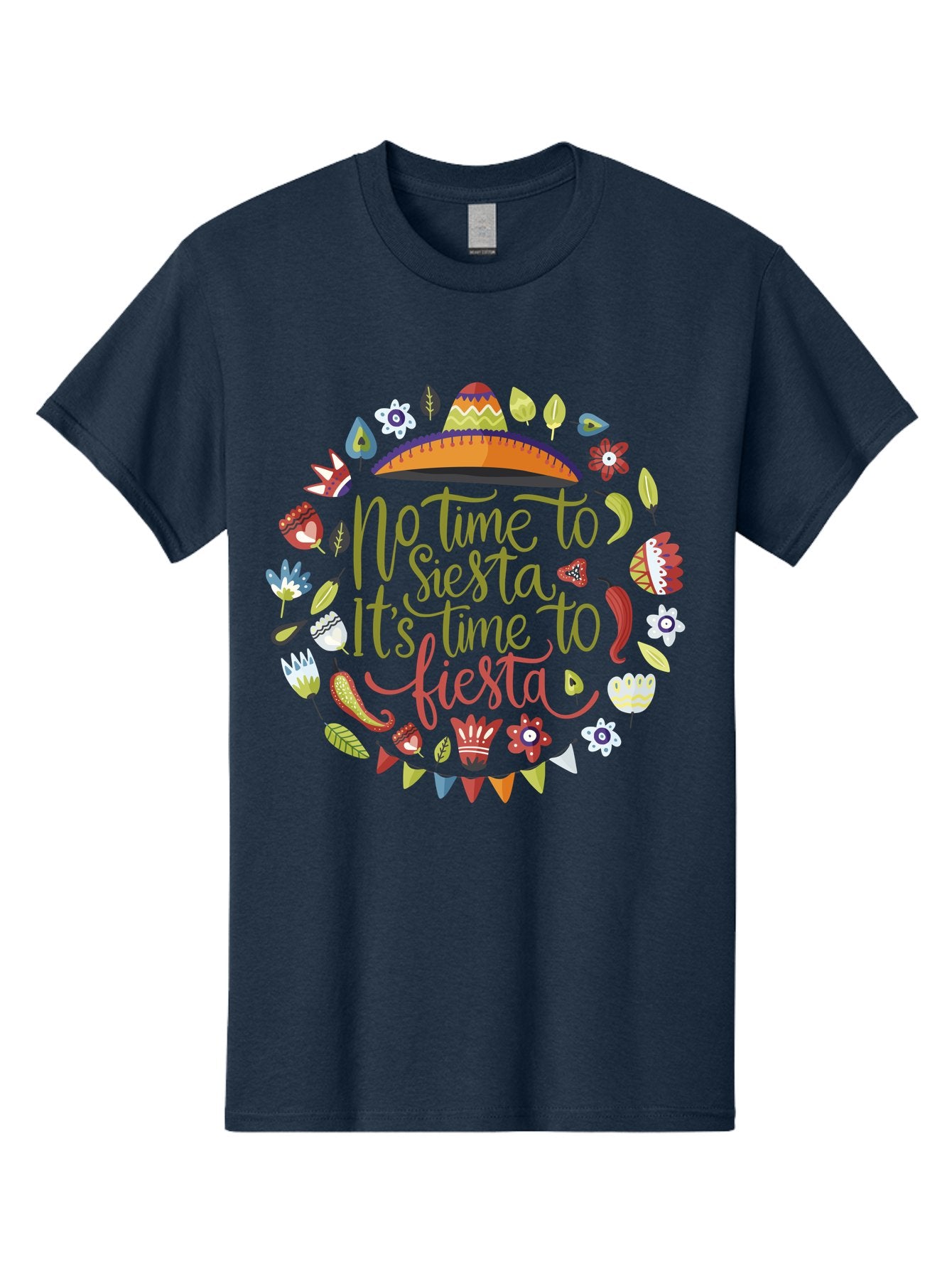 No-Time-To-Siesta Men'S Graphic Tee, 100% Cotton, Comfortable Casual Summer Wear, Machine Washable, Taco Graphic, Fiesta Decorations, Mexican Culture, Festive Atmosphere, Vibrant Colors, Party Time, Celebration, Chili Peppers, Sombrero, -  Aaa289 11