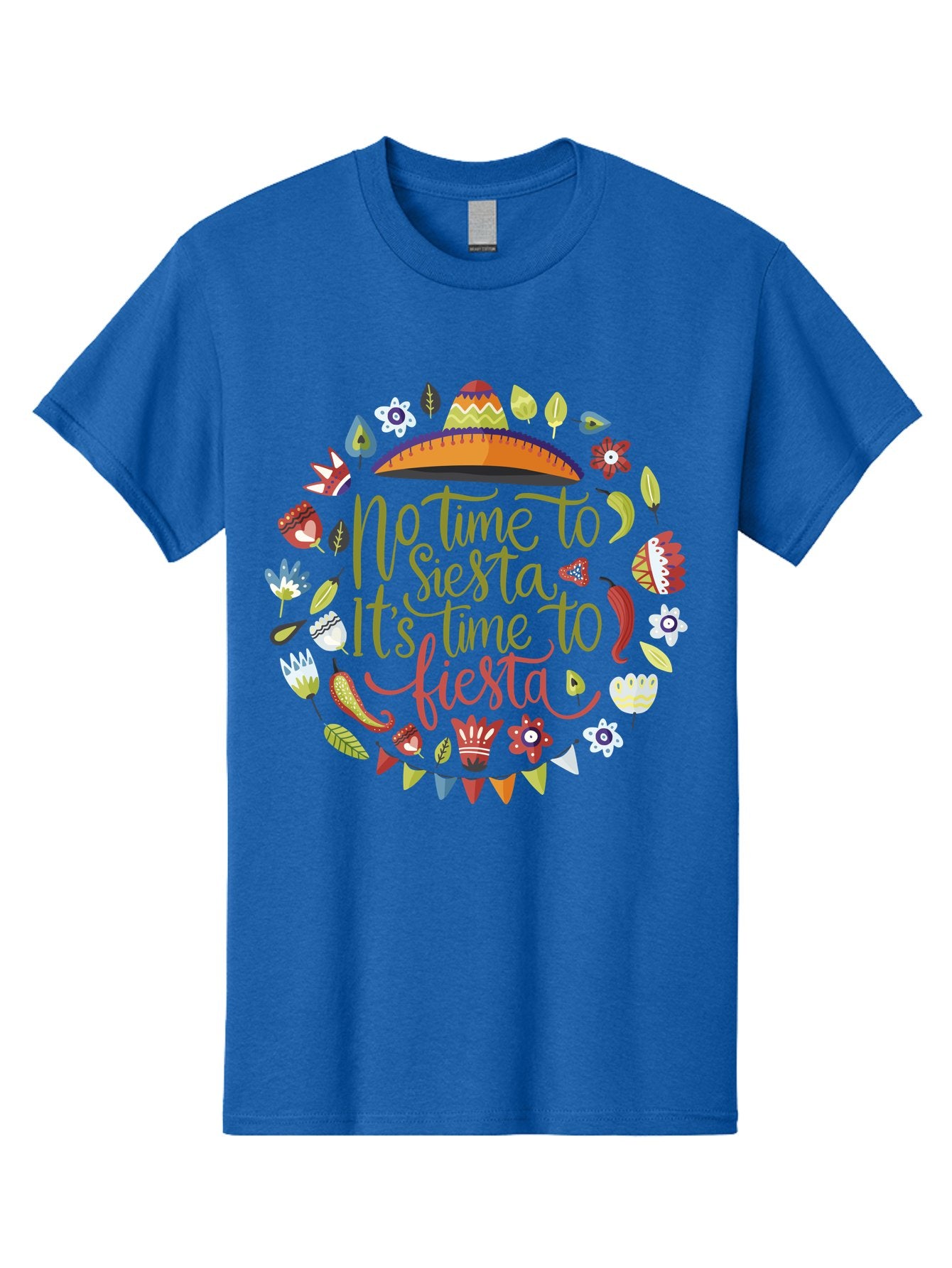 No-Time-To-Siesta Men'S Graphic Tee, 100% Cotton, Comfortable Casual Summer Wear, Machine Washable, Taco Graphic, Fiesta Decorations, Mexican Culture, Festive Atmosphere, Vibrant Colors, Party Time, Celebration, Chili Peppers, Sombrero, -  Aaa289 7