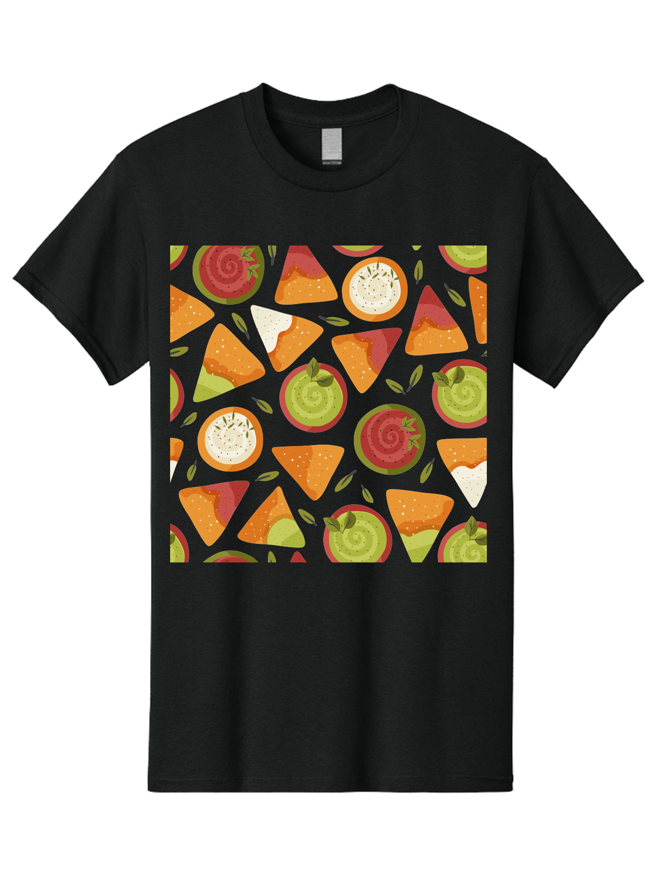 Pizza-Slices-Pattern Men'S Graphic Tee, 100% Cotton, Comfortable Casual Summer Wear, Machine Washable, Pizza Slices, Various Toppings, Pepperoni, Vegetables, Cheese, Food Pattern, Seamless Design, Cartoon Style -  Aaa290 3