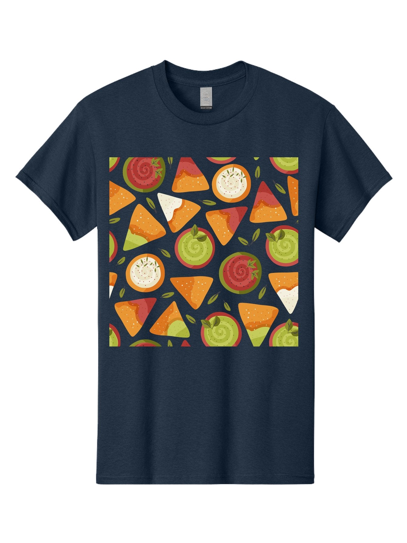Pizza-Slices-Pattern Men'S Graphic Tee, 100% Cotton, Comfortable Casual Summer Wear, Machine Washable, Pizza Slices, Various Toppings, Pepperoni, Vegetables, Cheese, Food Pattern, Seamless Design, Cartoon Style -  Aaa290 19
