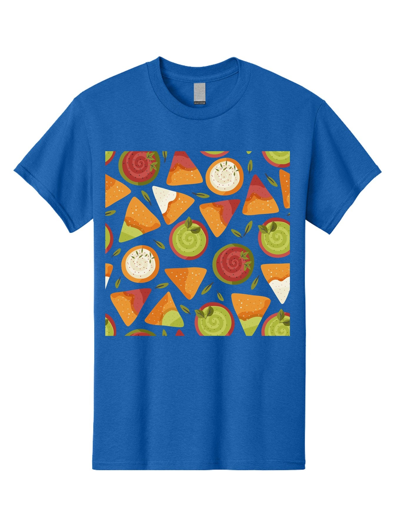 Pizza-Slices-Pattern Men'S Graphic Tee, 100% Cotton, Comfortable Casual Summer Wear, Machine Washable, Pizza Slices, Various Toppings, Pepperoni, Vegetables, Cheese, Food Pattern, Seamless Design, Cartoon Style -  Aaa290 7