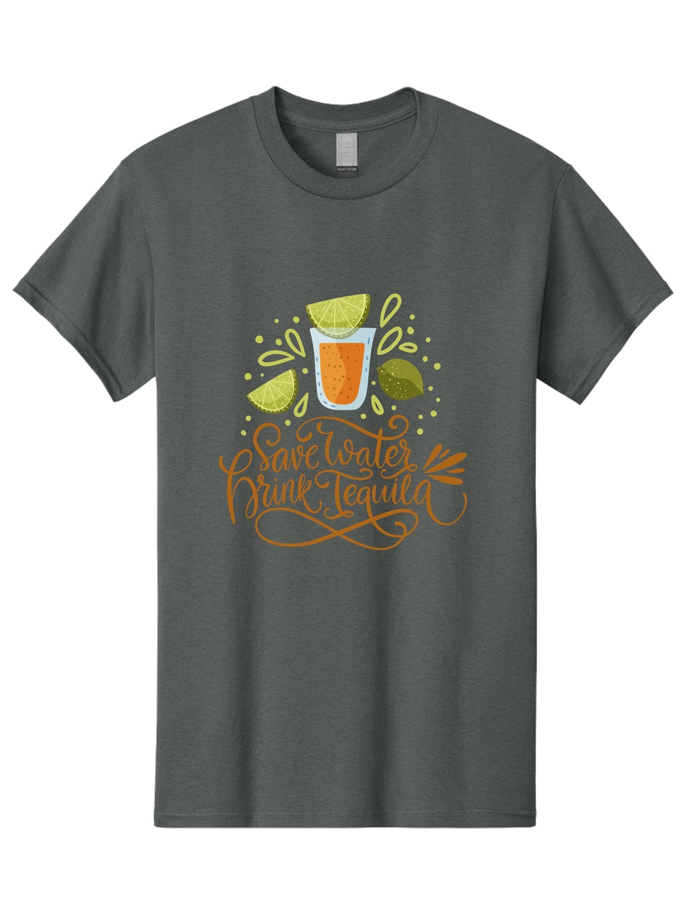 Save-Water-Drink-Tequila-1 Men'S Graphic Tee, 100% Cotton, Comfortable Casual Summer Wear, Machine Washable, Tequila Cocktail, Lime Wedges, Agave Plant, Party Theme, Happy Hour, Cocktail Hour, Tequila Lovers, Fun Typography, Festive Design, -  Aaa291 21