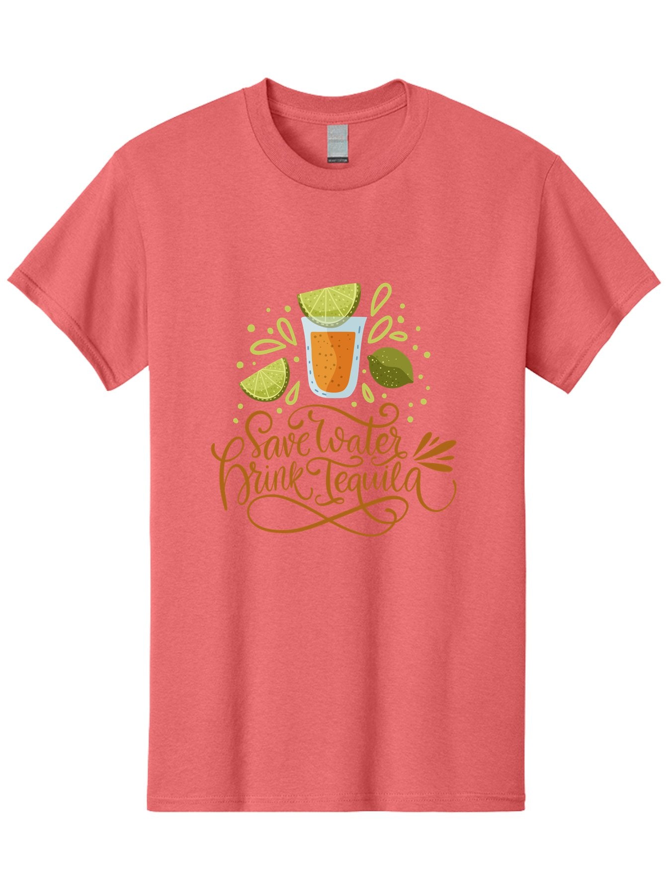 Save-Water-Drink-Tequila-1 Men'S Graphic Tee, 100% Cotton, Comfortable Casual Summer Wear, Machine Washable, Tequila Cocktail, Lime Wedges, Agave Plant, Party Theme, Happy Hour, Cocktail Hour, Tequila Lovers, Fun Typography, Festive Design, -  Aaa291 7