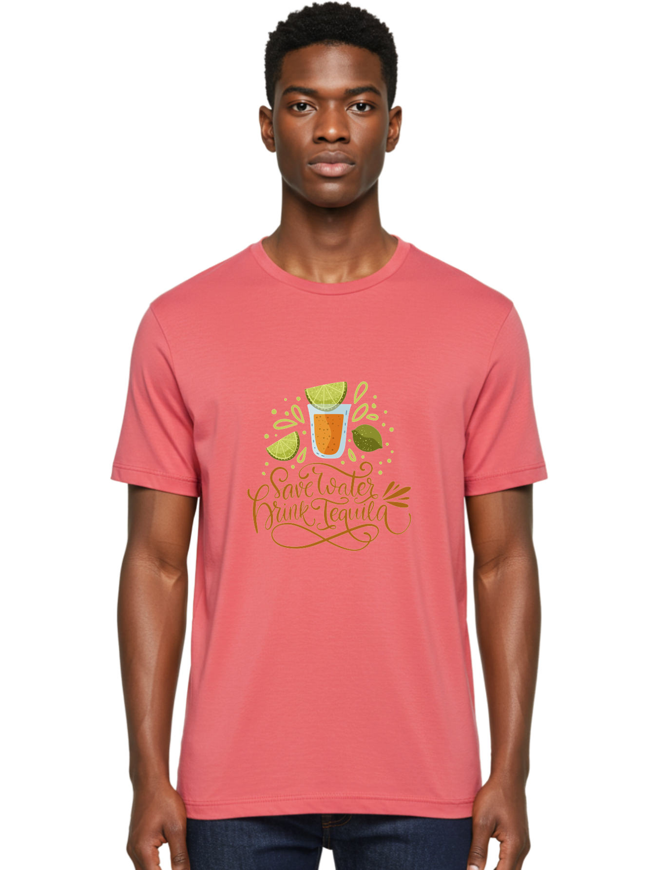 Save-Water-Drink-Tequila-1 Men'S Graphic Tee, 100% Cotton, Comfortable Casual Summer Wear, Machine Washable, Tequila Cocktail, Lime Wedges, Agave Plant, Party Theme, Happy Hour, Cocktail Hour, Tequila Lovers, Fun Typography, Festive Design, -  Aaa291 26