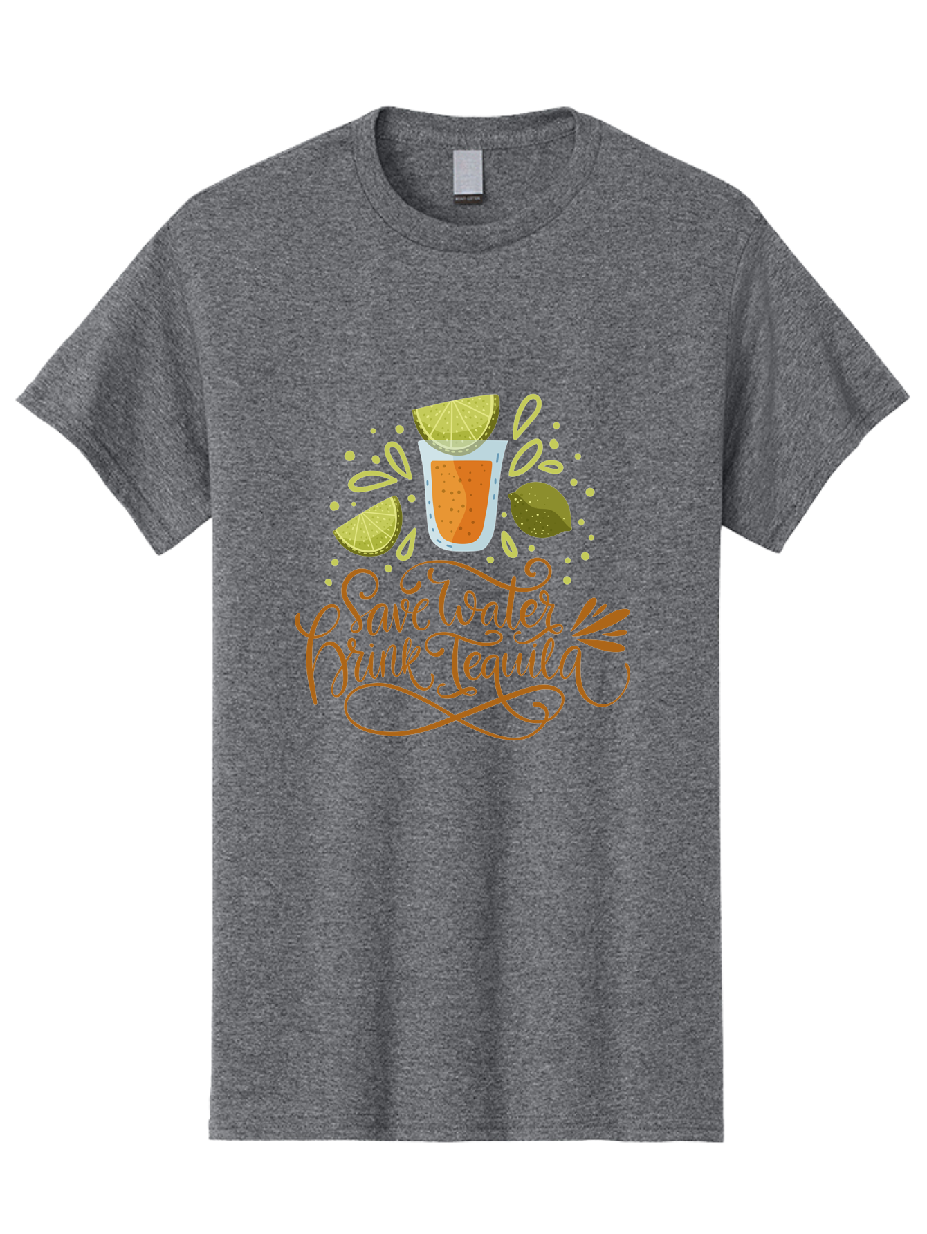 Save-Water-Drink-Tequila-1 Men'S Graphic Tee, 100% Cotton, Comfortable Casual Summer Wear, Machine Washable, Tequila Cocktail, Lime Wedges, Agave Plant, Party Theme, Happy Hour, Cocktail Hour, Tequila Lovers, Fun Typography, Festive Design, -  Aaa291 11